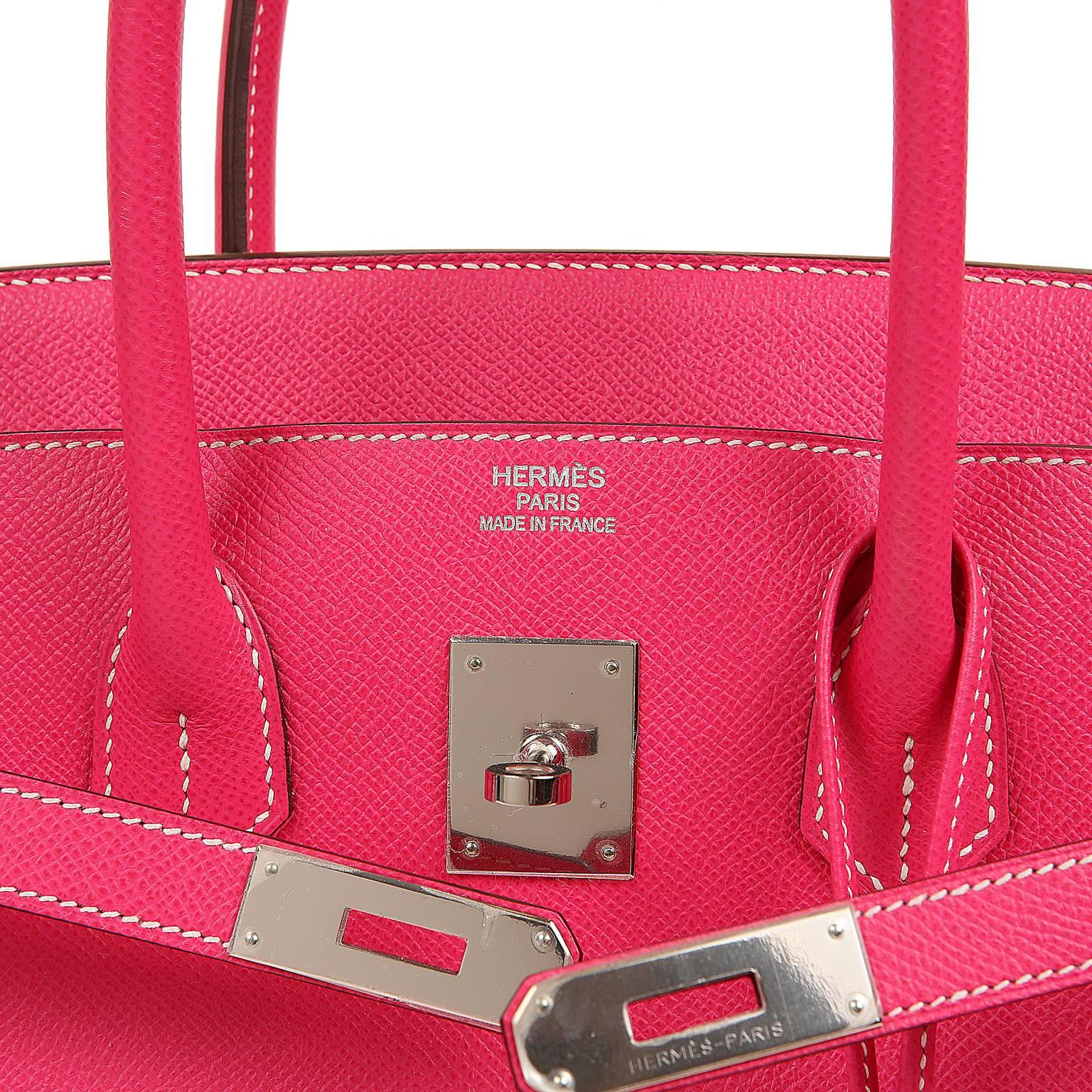 Hermès Rose Tyrien Epsom Leather 35 cm Birkin Bag with PHW 1