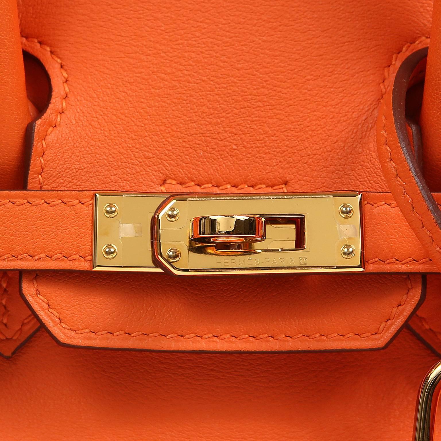 Women's Hermès Feu Swift Leather 25 cm Birkin Bag 