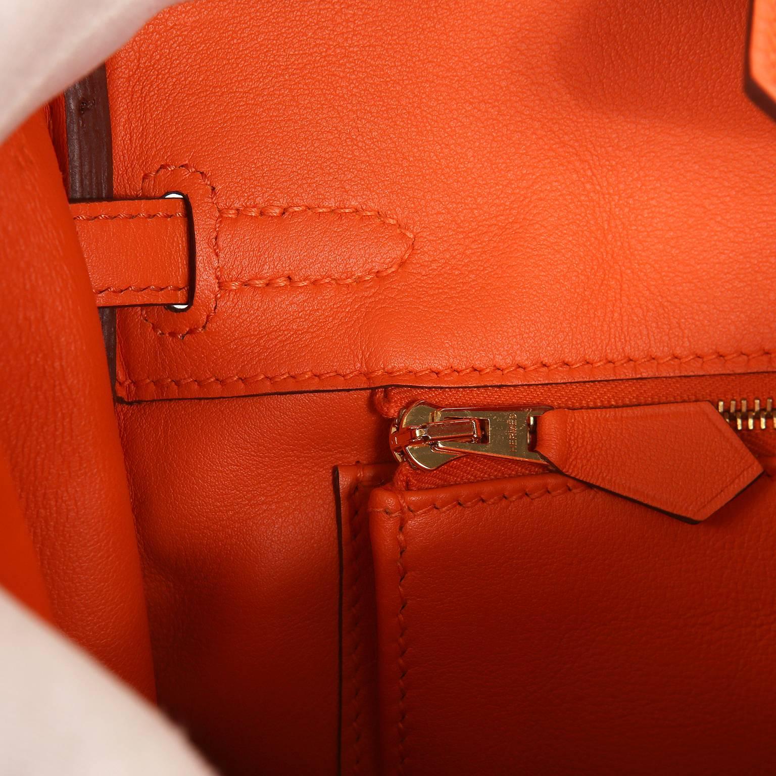 Hermès Feu Swift Leather 25 cm Birkin Bag  3
