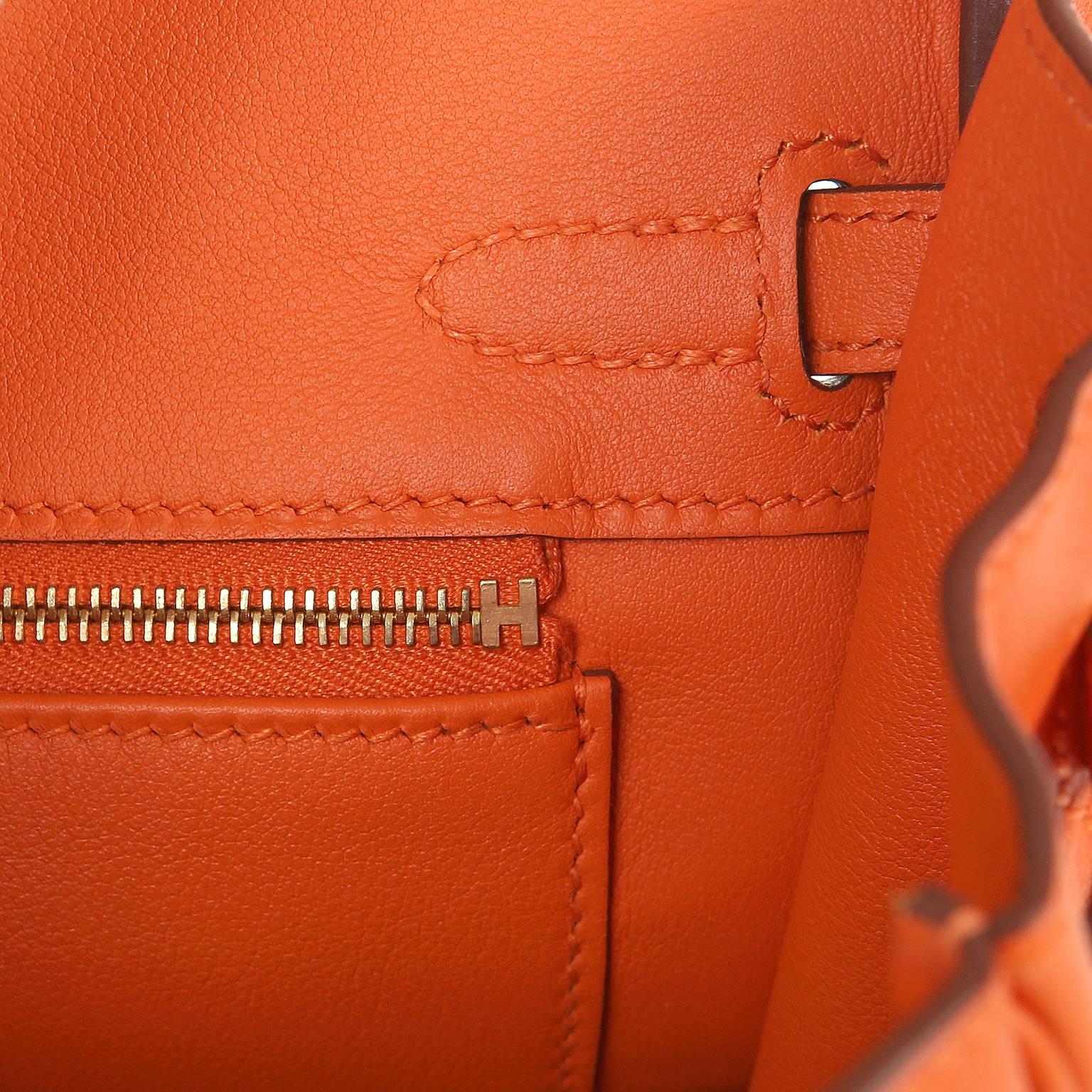 Hermès Feu Swift Leather 25 cm Birkin Bag  4