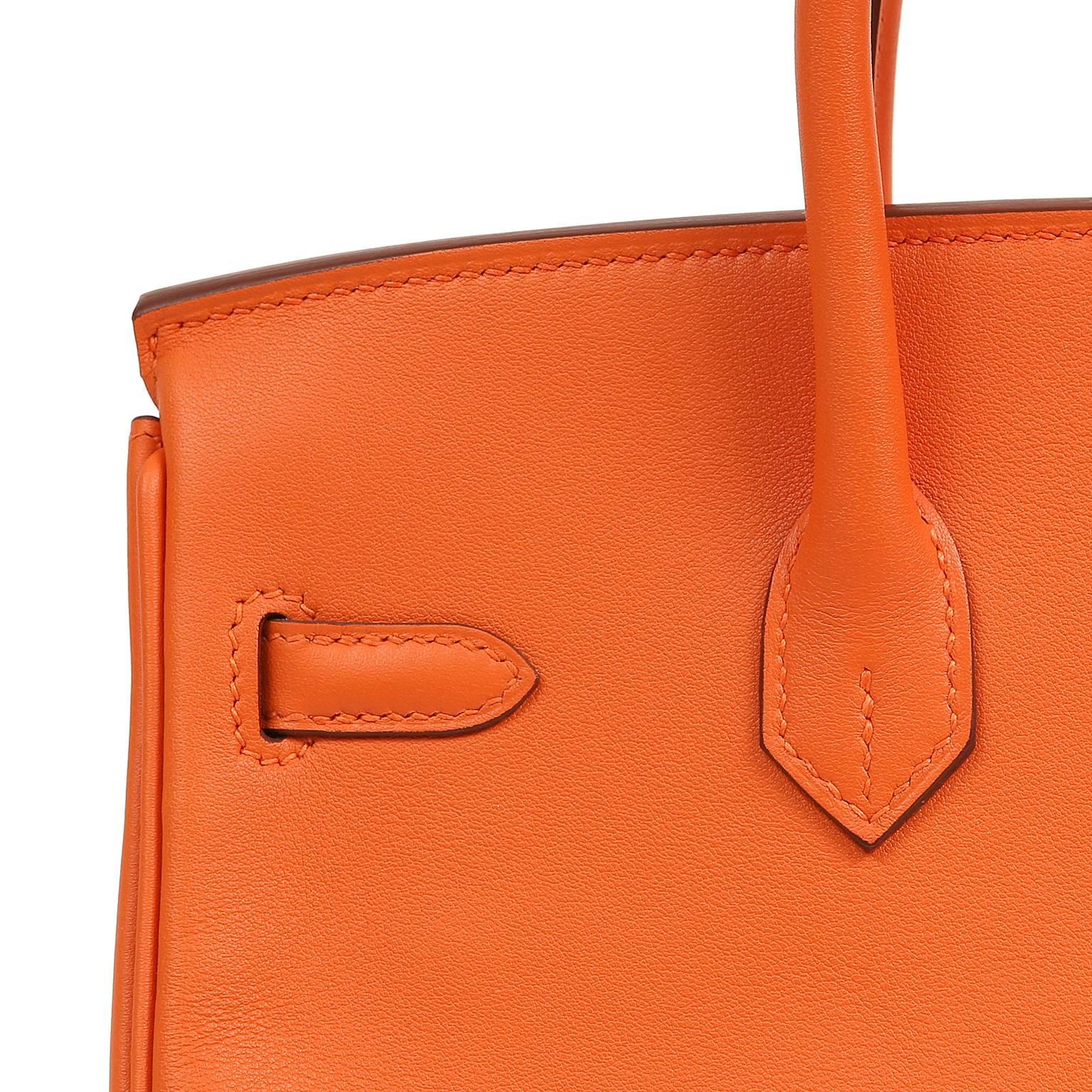 Hermès Feu Swift Leather 25 cm Birkin Bag  5