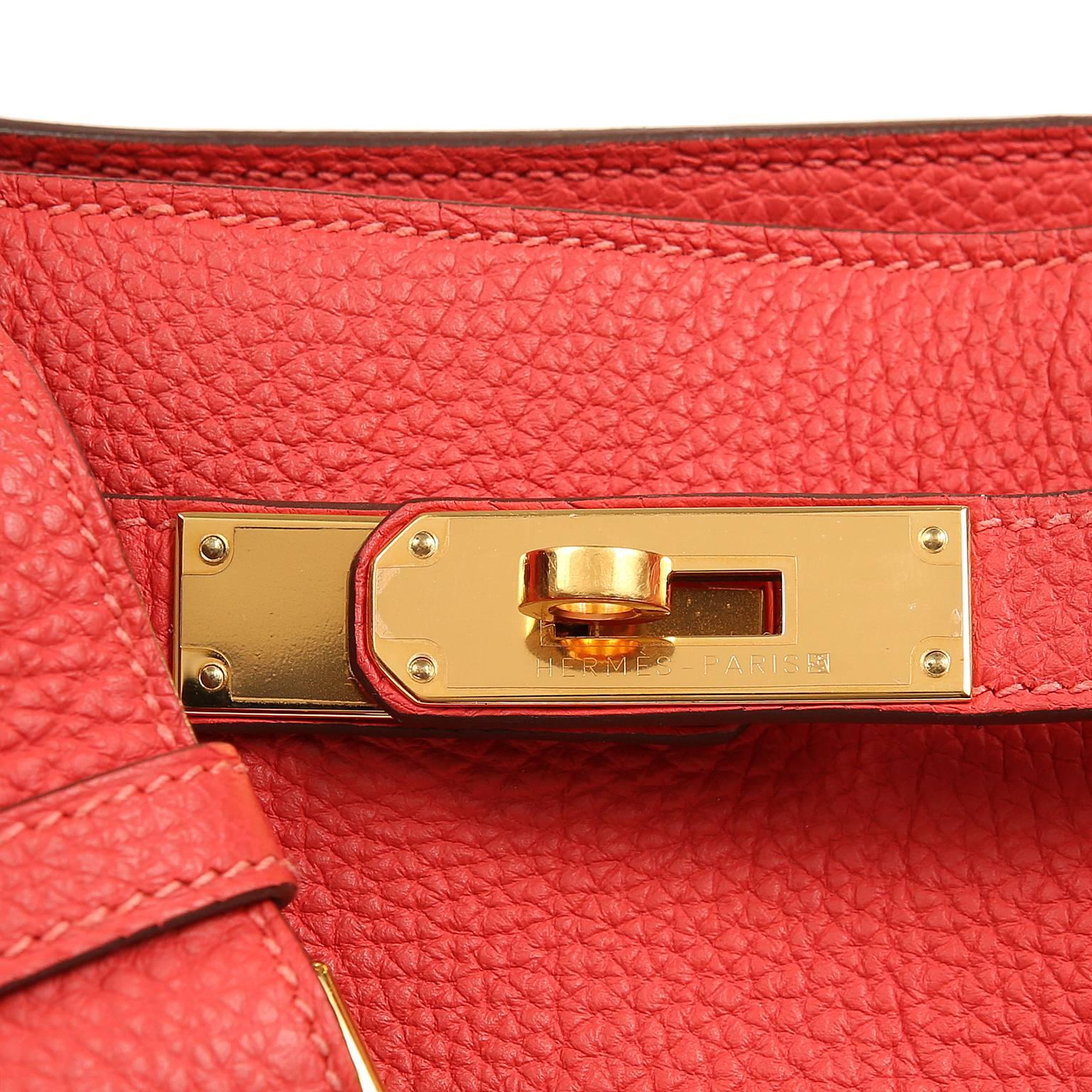 Women's Hermès Geranium 26 cm So Kelly Shoulder Bag For Sale