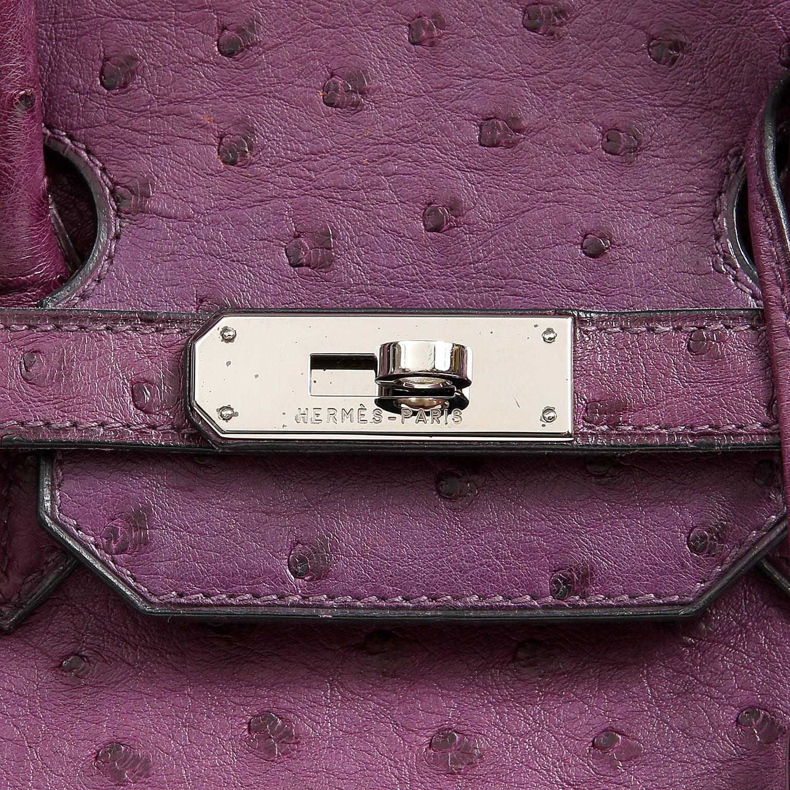 Hermès Iris Purple Ostrich 35 cm Birkin with PHW 2