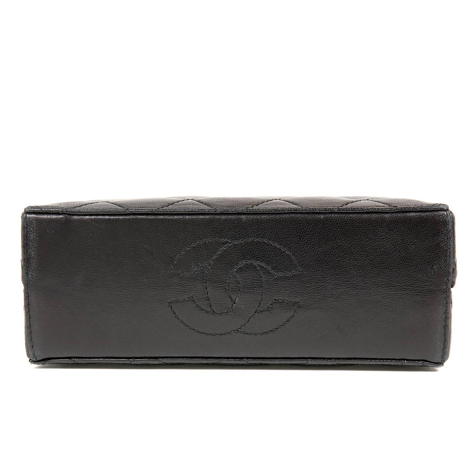 Women's Chanel Black Quilted Leather Mini Box Bag For Sale