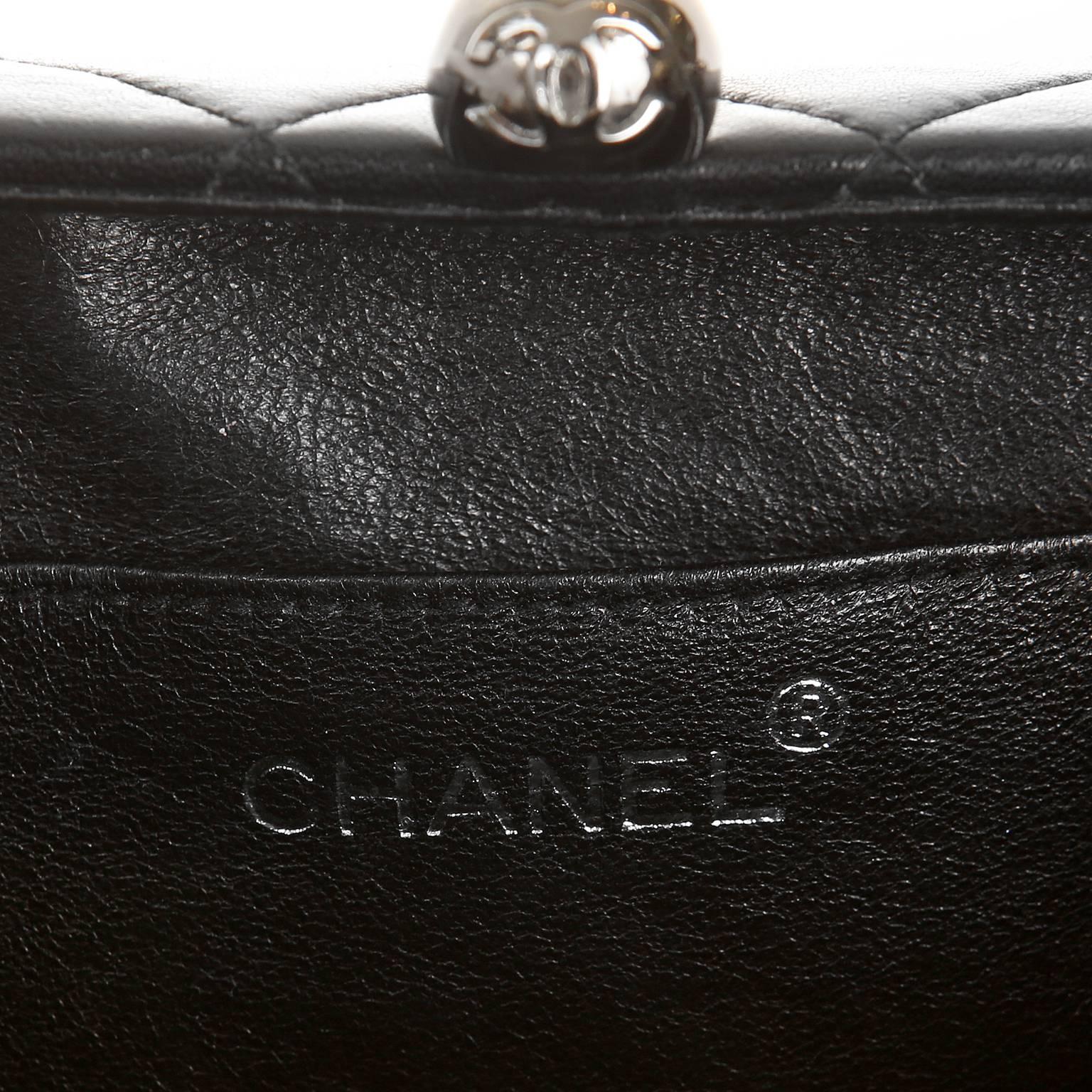 Chanel Black Quilted Leather Mini Box Bag For Sale 4