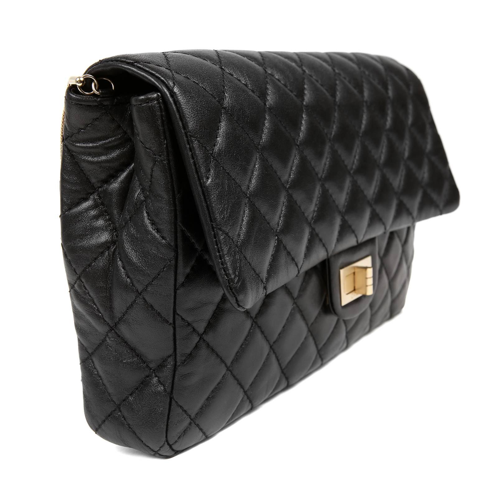 Chanel Black Quilted Leather Mademoiselle Flap Bag In Excellent Condition For Sale In Malibu, CA