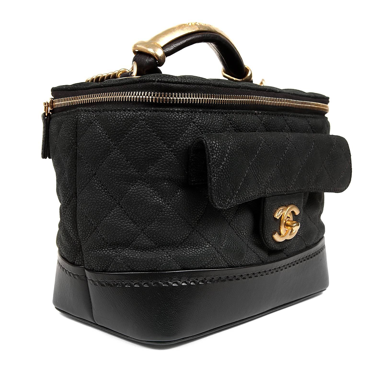 Chanel Black Leather Globetrotter Bag In New Condition For Sale In Malibu, CA