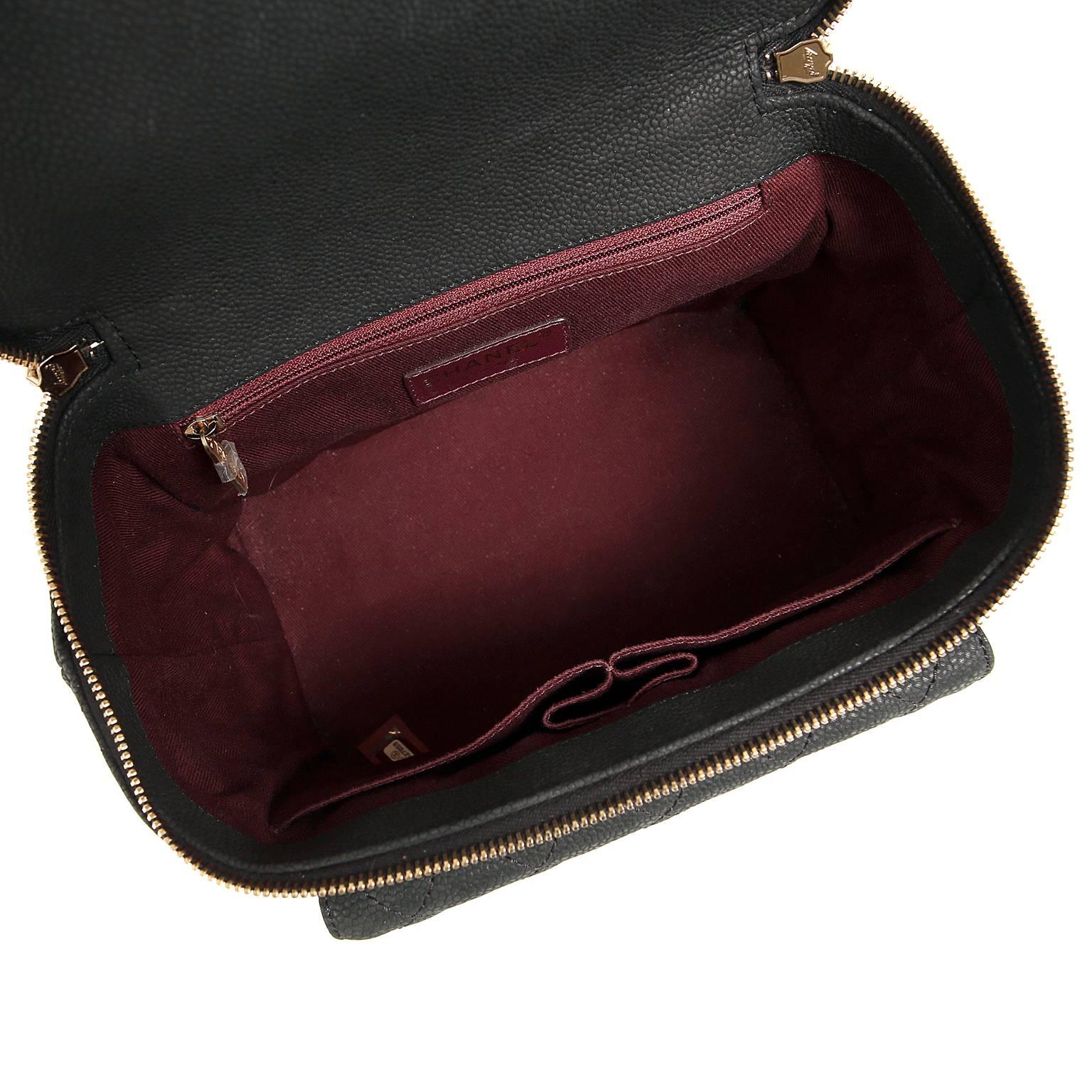 Chanel Black Leather Globetrotter Bag For Sale 3