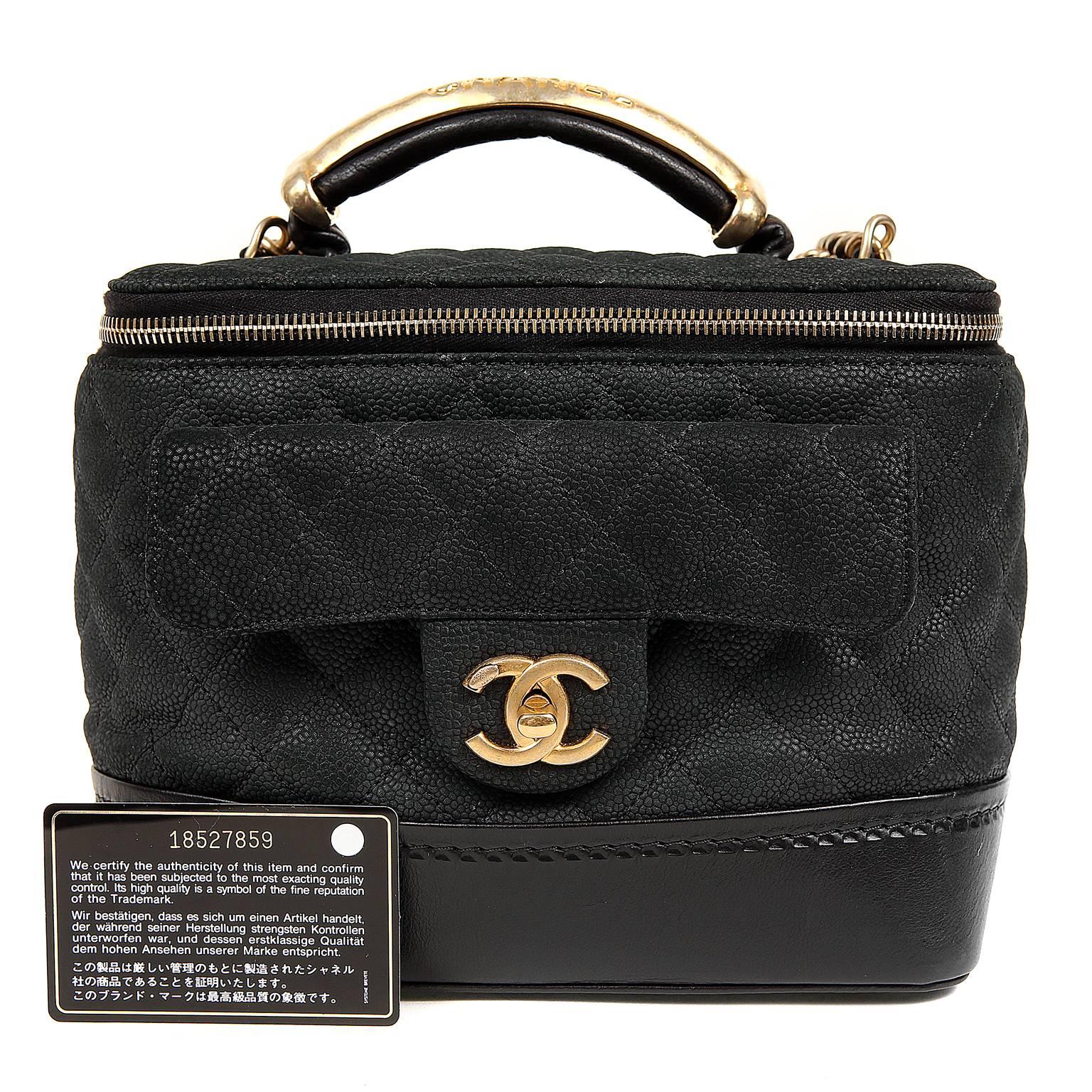 Chanel Black Leather Globetrotter Bag For Sale 6