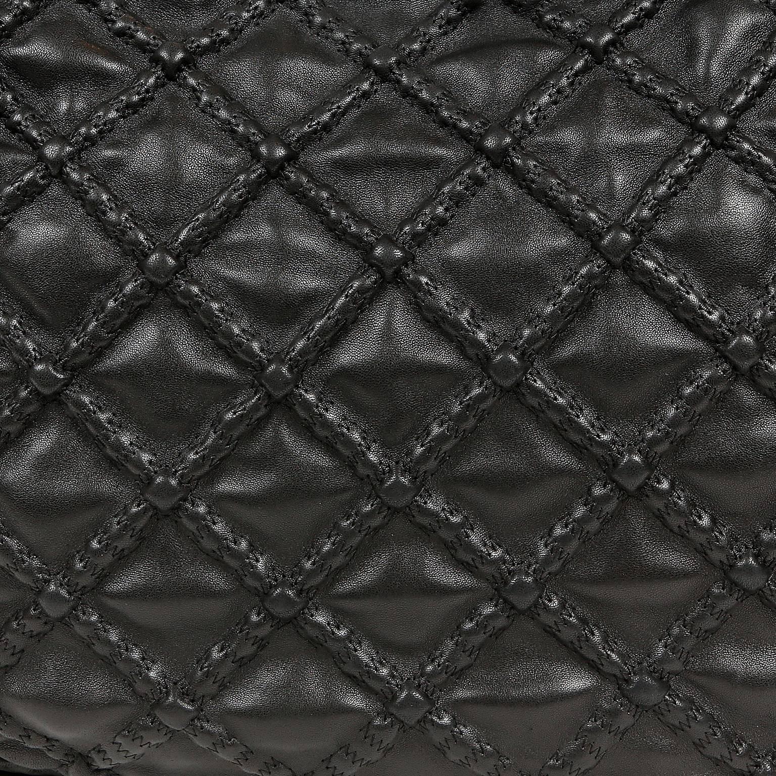 Chanel Black Leather Hidden Chain Hobo 3