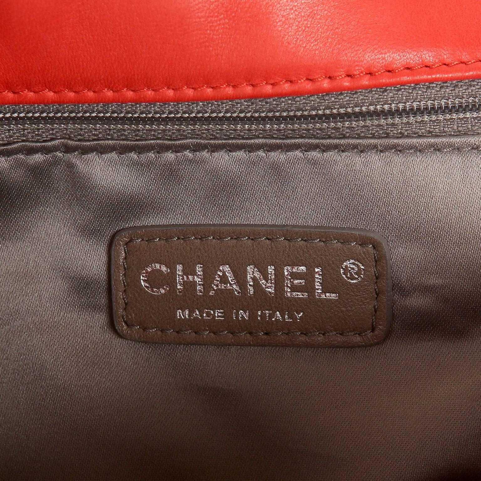 Chanel Red Leather Walk of Fame Flap Bag 2