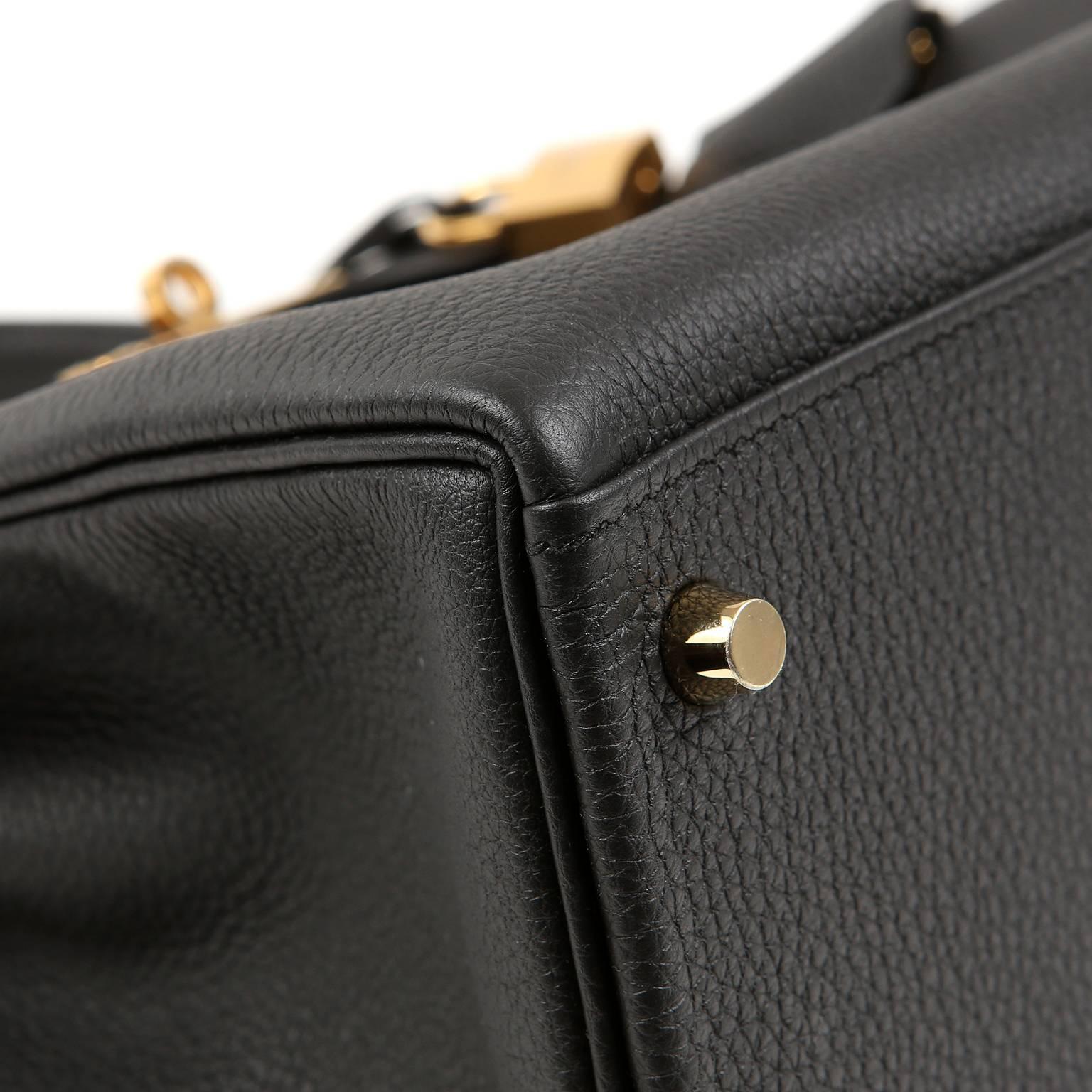 Hermès Black Togo 28 cm Kelly Bag GHW For Sale 1
