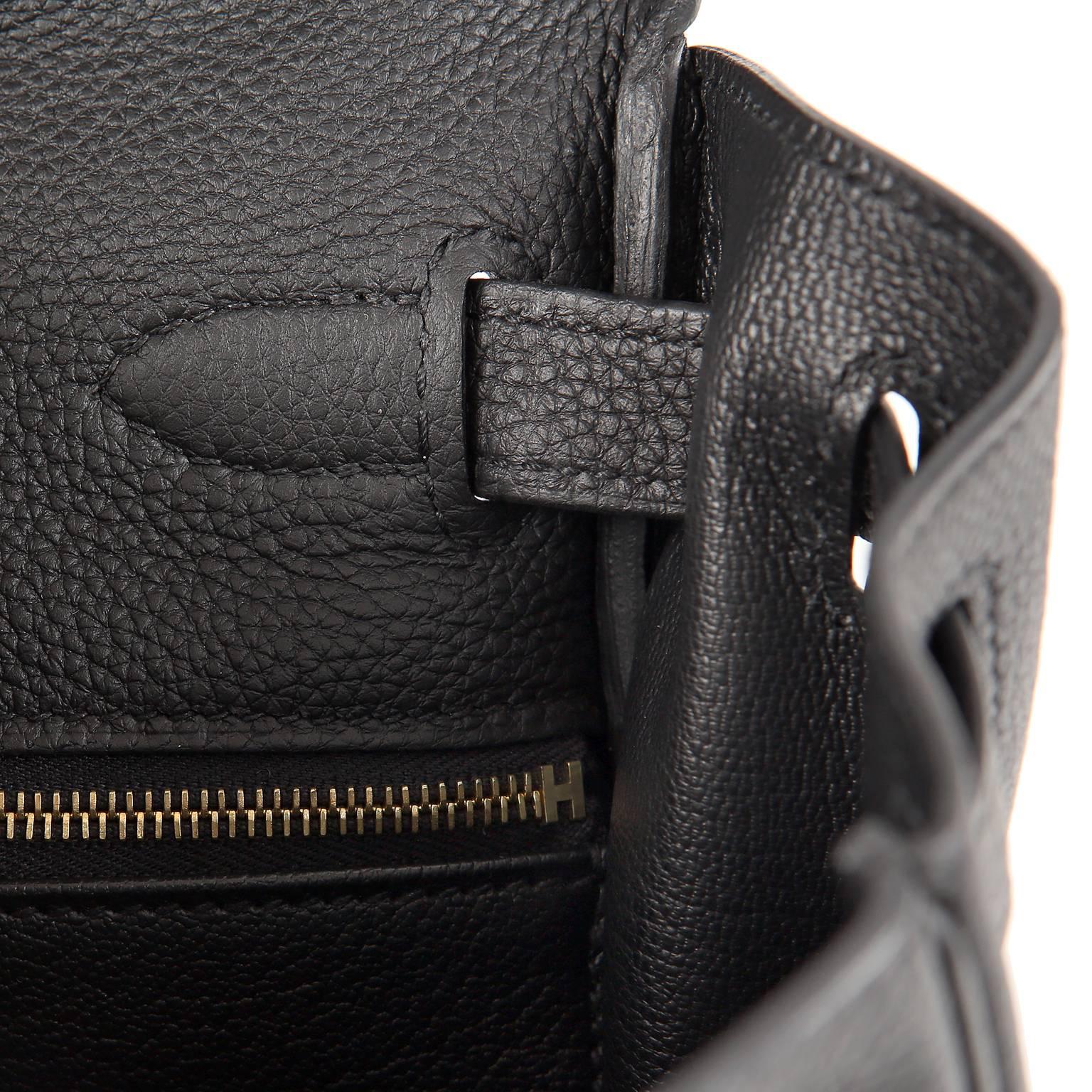 Hermès Black Togo 28 cm Kelly Bag GHW For Sale 6