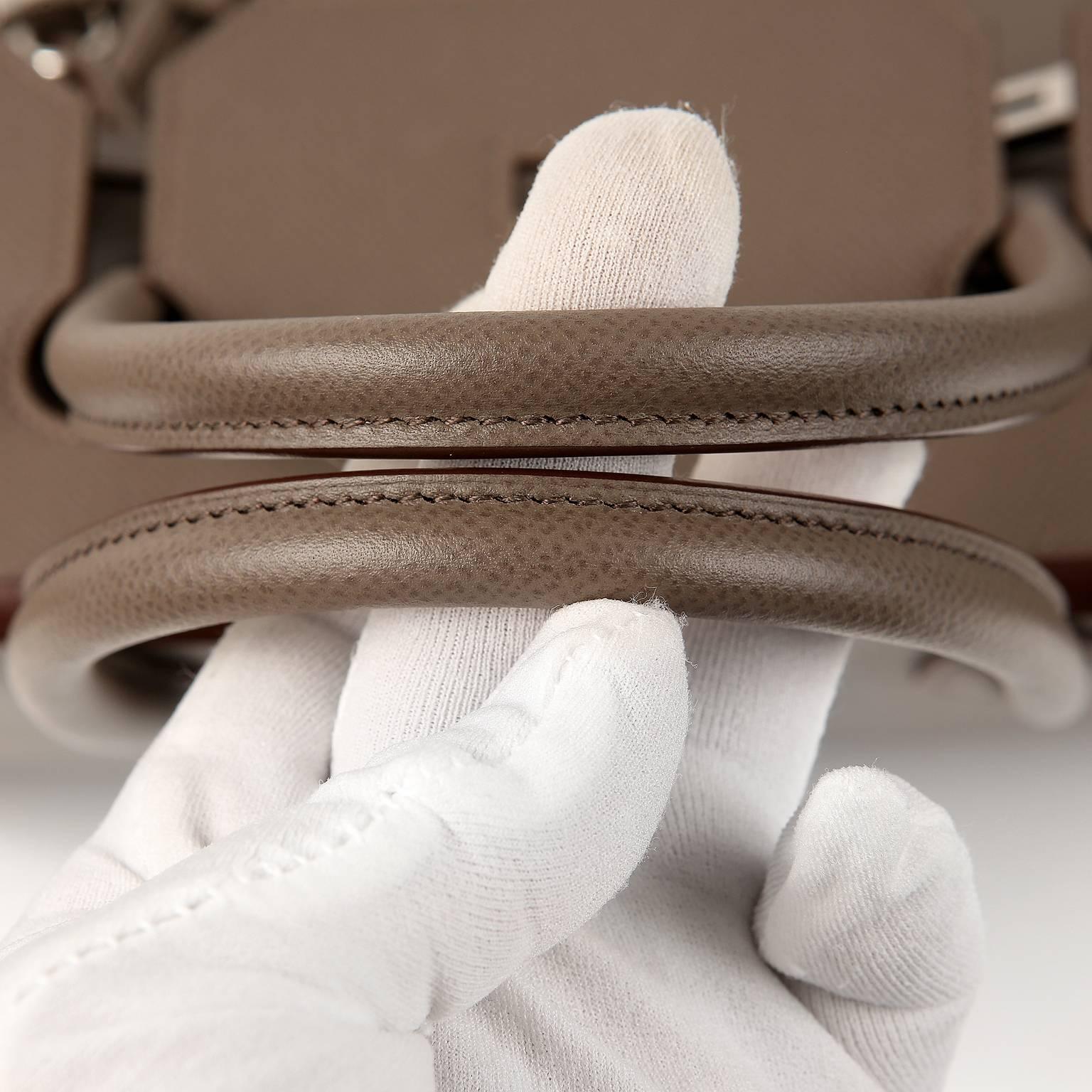 Hermès Etain Epsom 40 cm Birkin Bag PHW 3