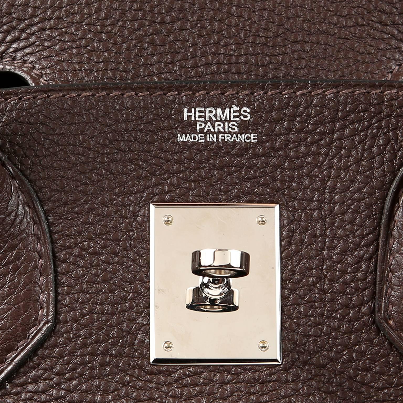 Hermès Chocolate Togo 30 cm Birkin Bag with Palladium HW 2