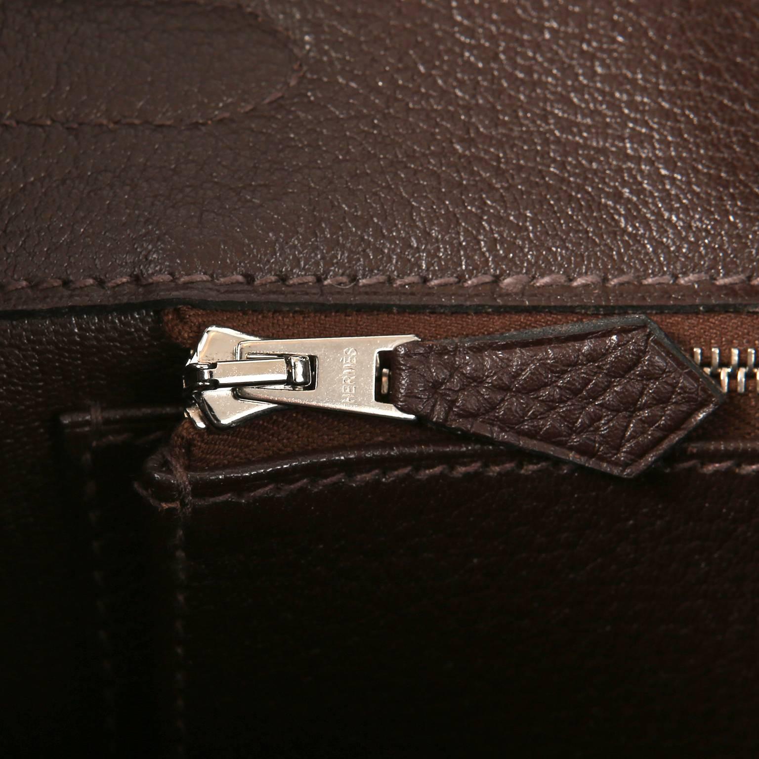 Hermès Chocolate Togo 30 cm Birkin Bag with Palladium HW 4
