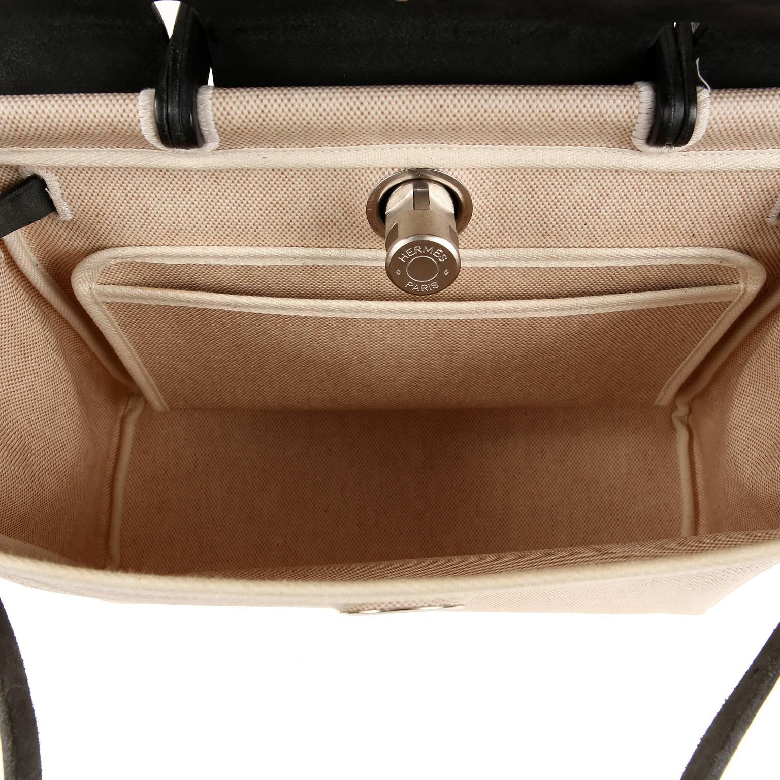 Hermès Black Toile Her Shoulder Bag 6