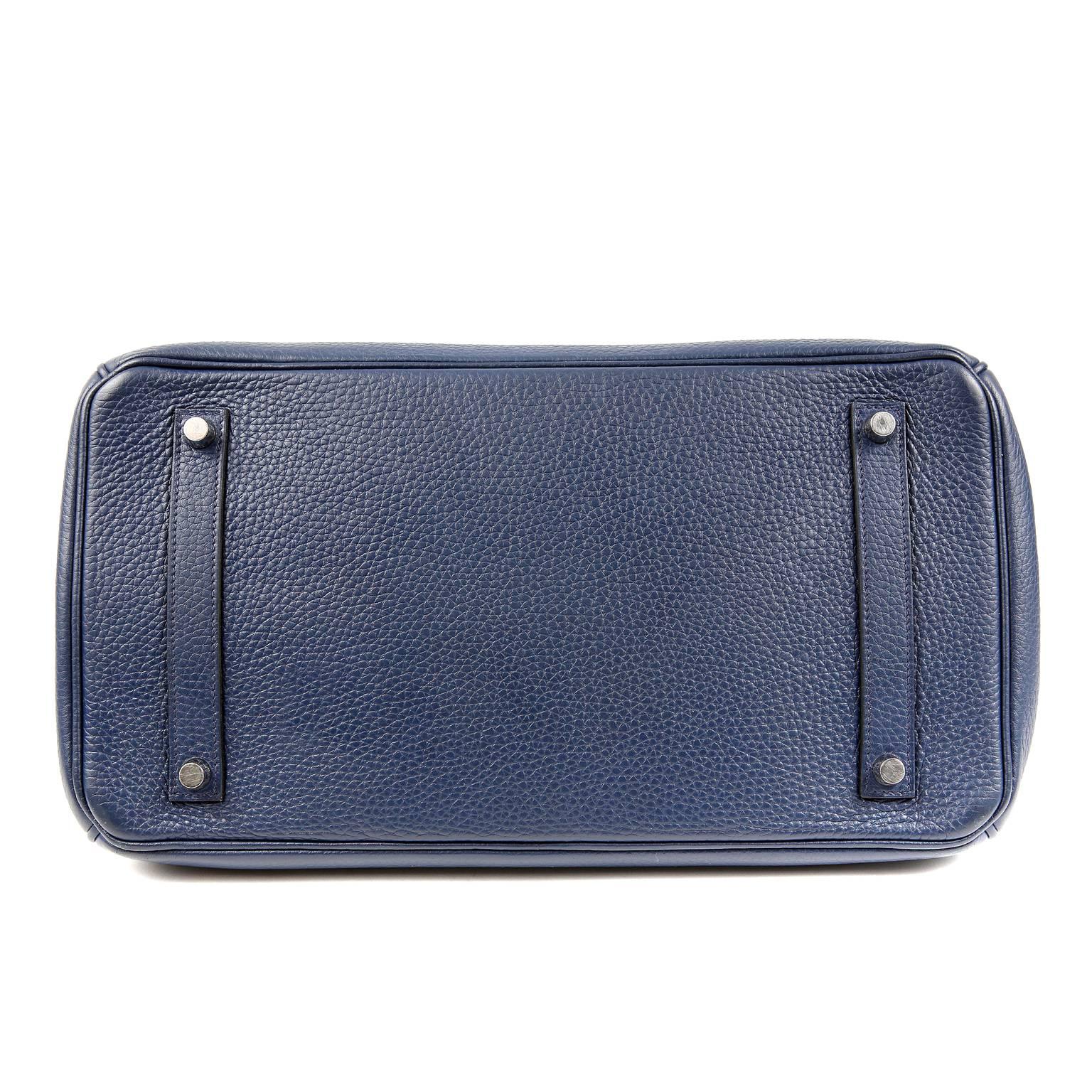 Women's Hermès Indigo Blue Togo 35 cm Birkin Bag PHW