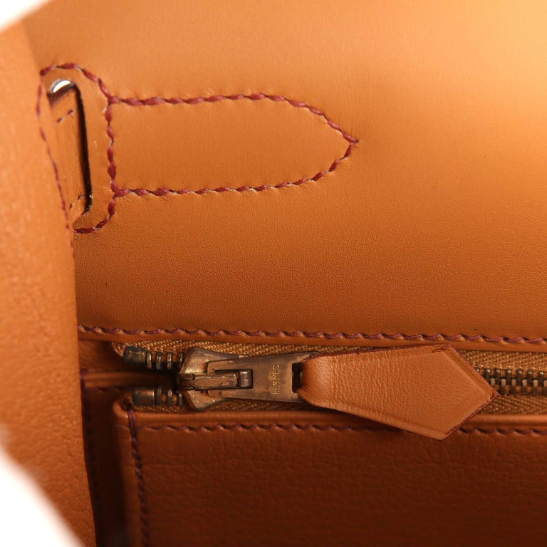 Tri Color Box Hermès Tri Color Box Calf 35 cm Kelly Sellier- Red, Rouge H, Gold at ...