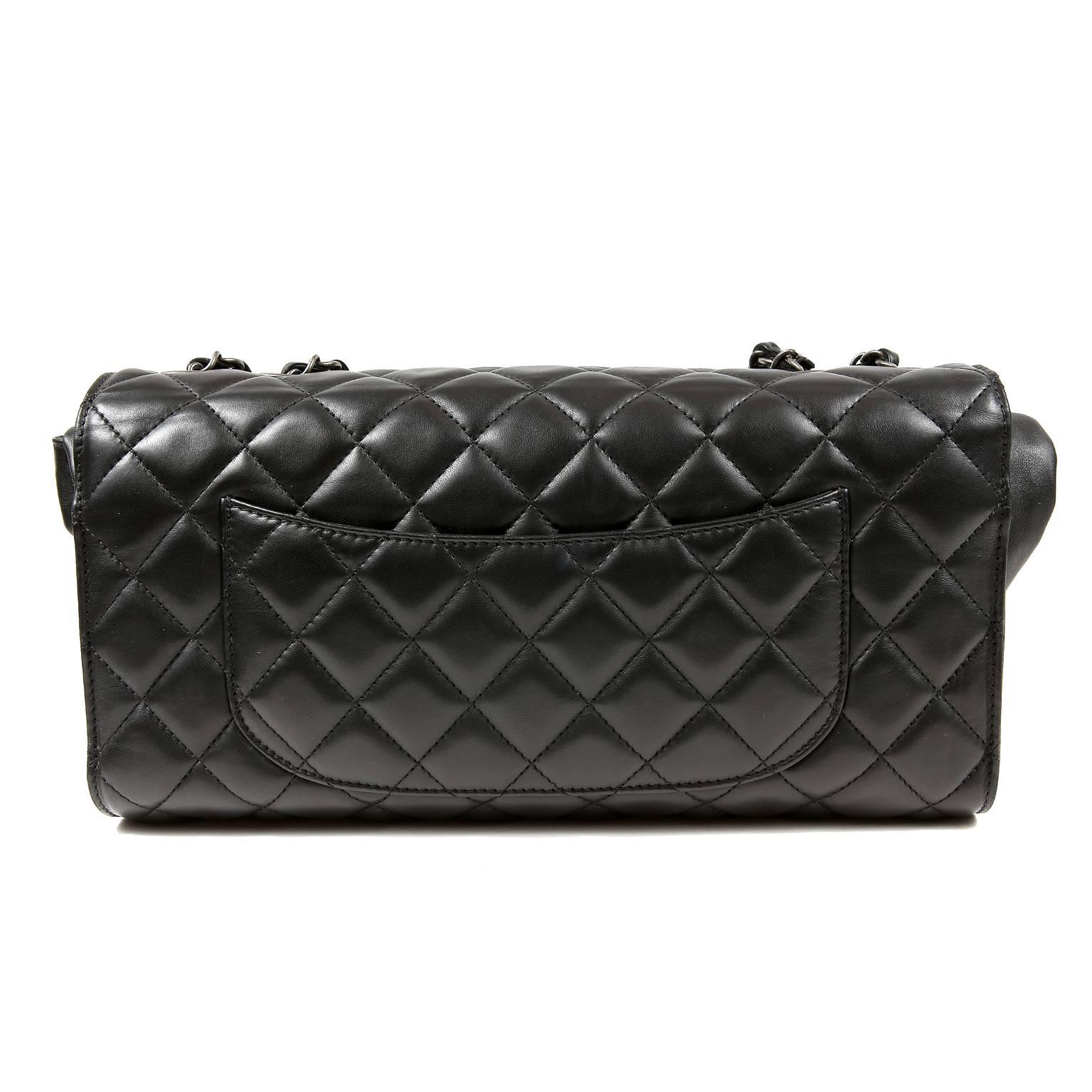 Chanel Classic Supermarket Drawstring Shopping Bag- Black Lambskin In New Condition In Malibu, CA