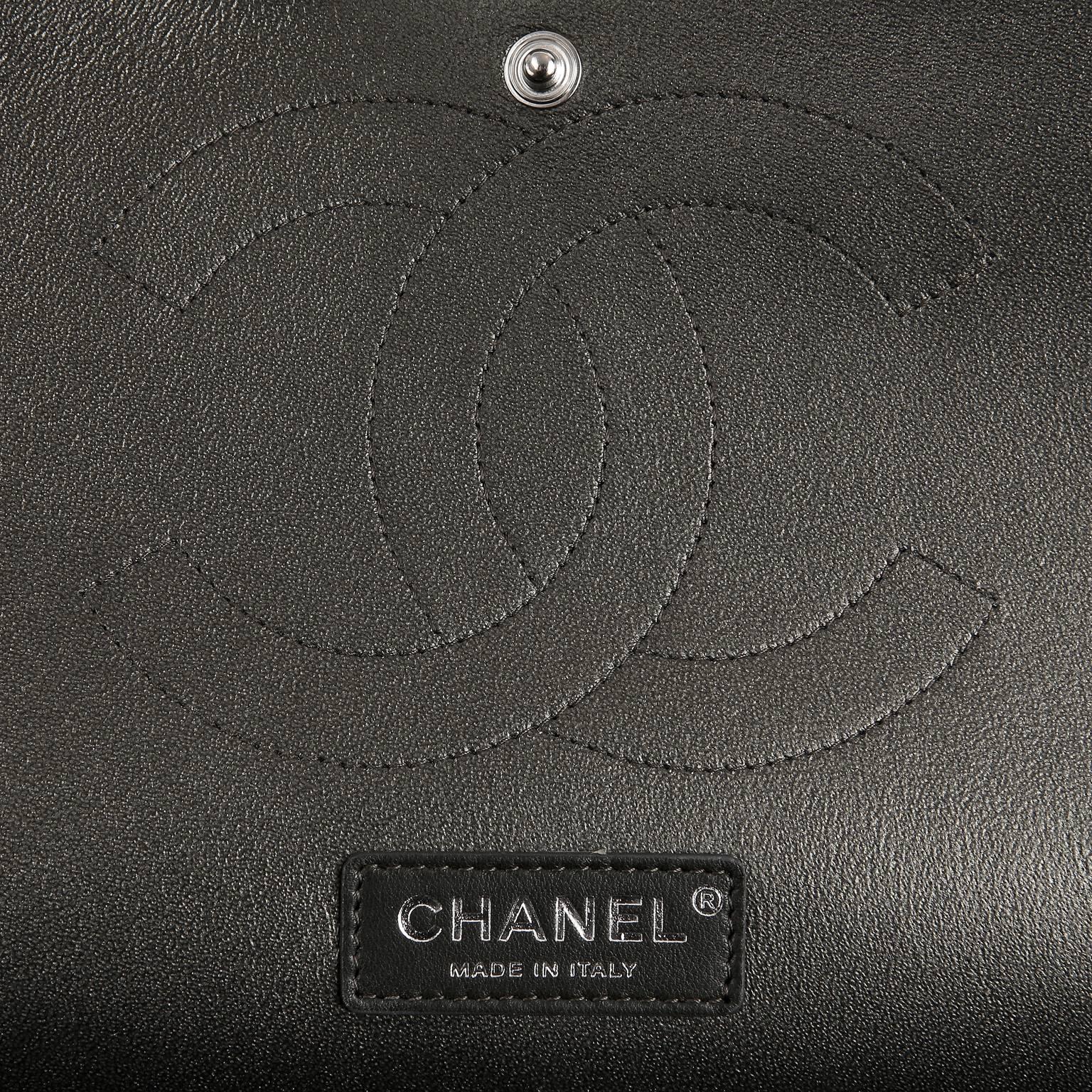 Chanel Graphite Caviar Jumbo Double Flap Classic Bag 2