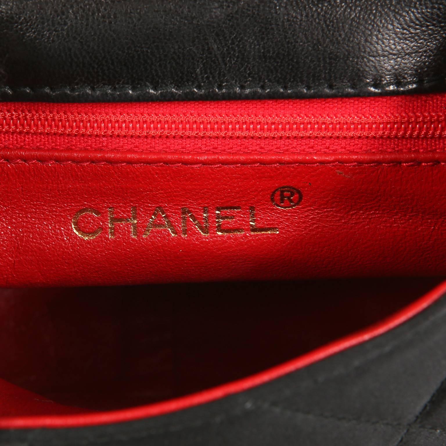 Chanel Vintage Pearl Handle Black Silk Evening  Bag 4