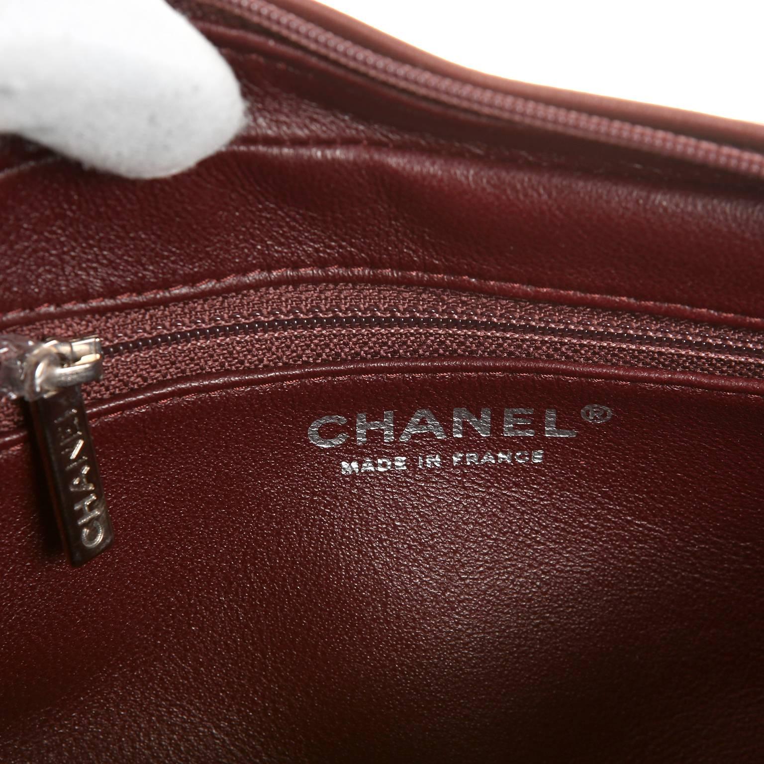 Chanel Burgundy Leather Pocket Camera Bag For Sale 2