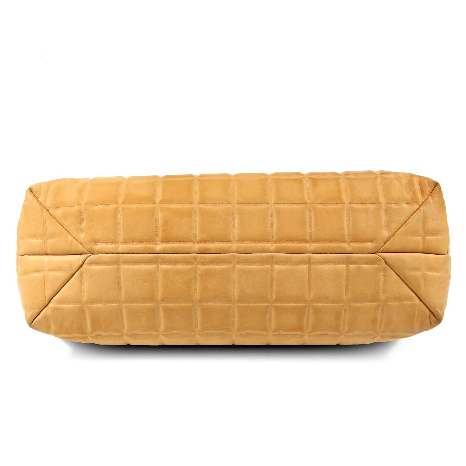 Women's Chanel Beige Square Quilted Frame Bag For Sale