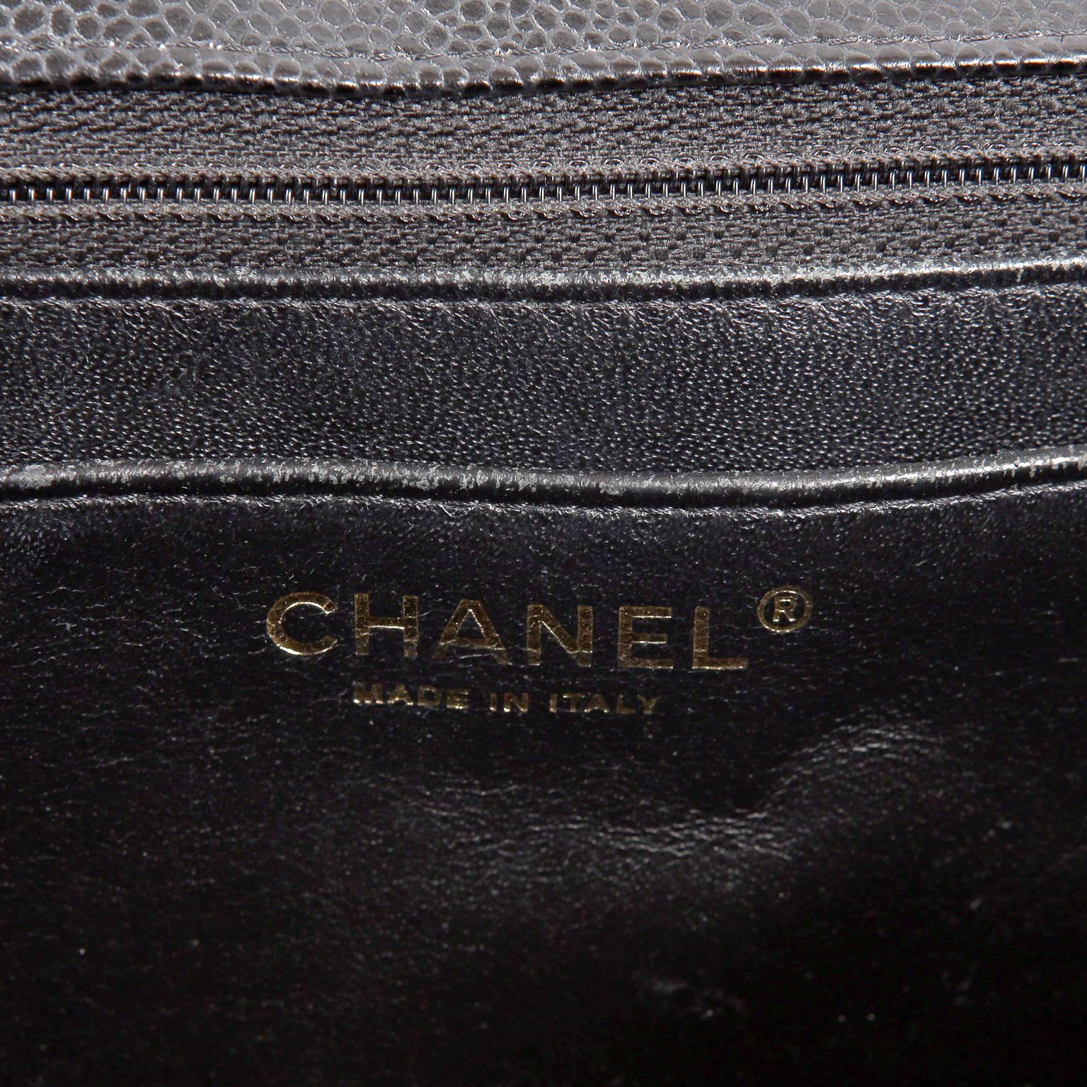 Chanel Black Caviar Maxi Flap with Gold Hardware 4