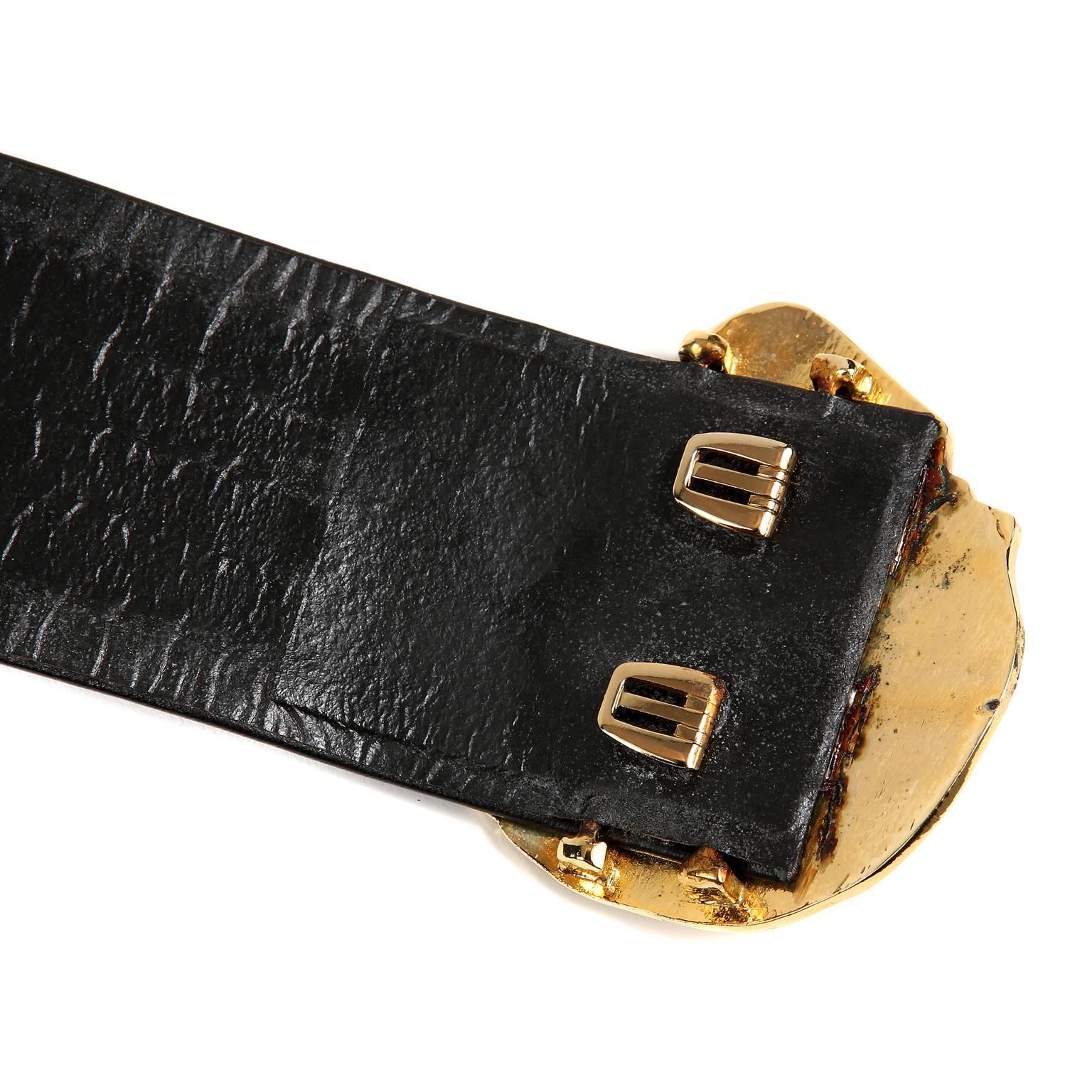 Women's Chanel Gold Face Buckle Belt For Sale