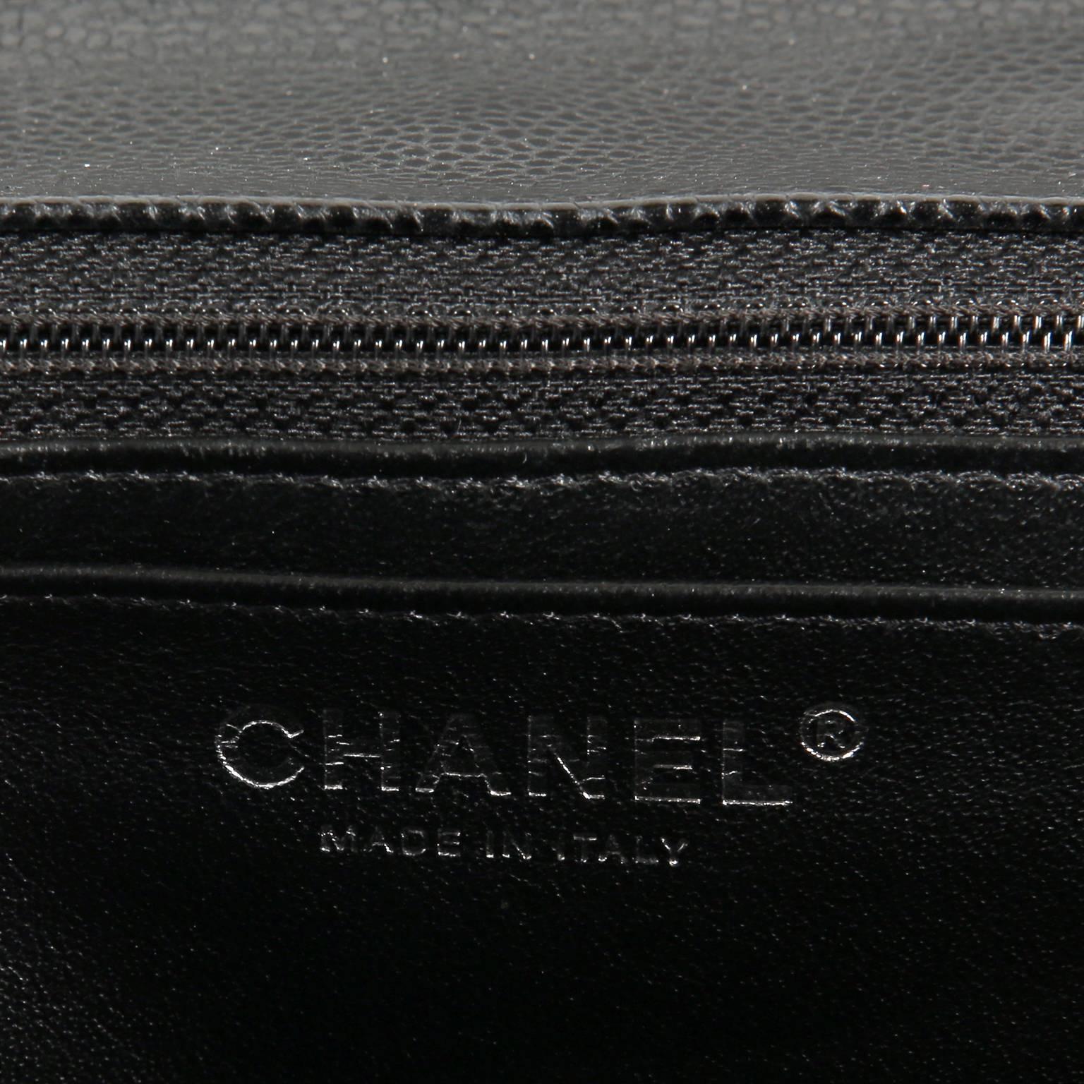 Chanel Black Caviar Jumbo Classic Single Flap Bag 4