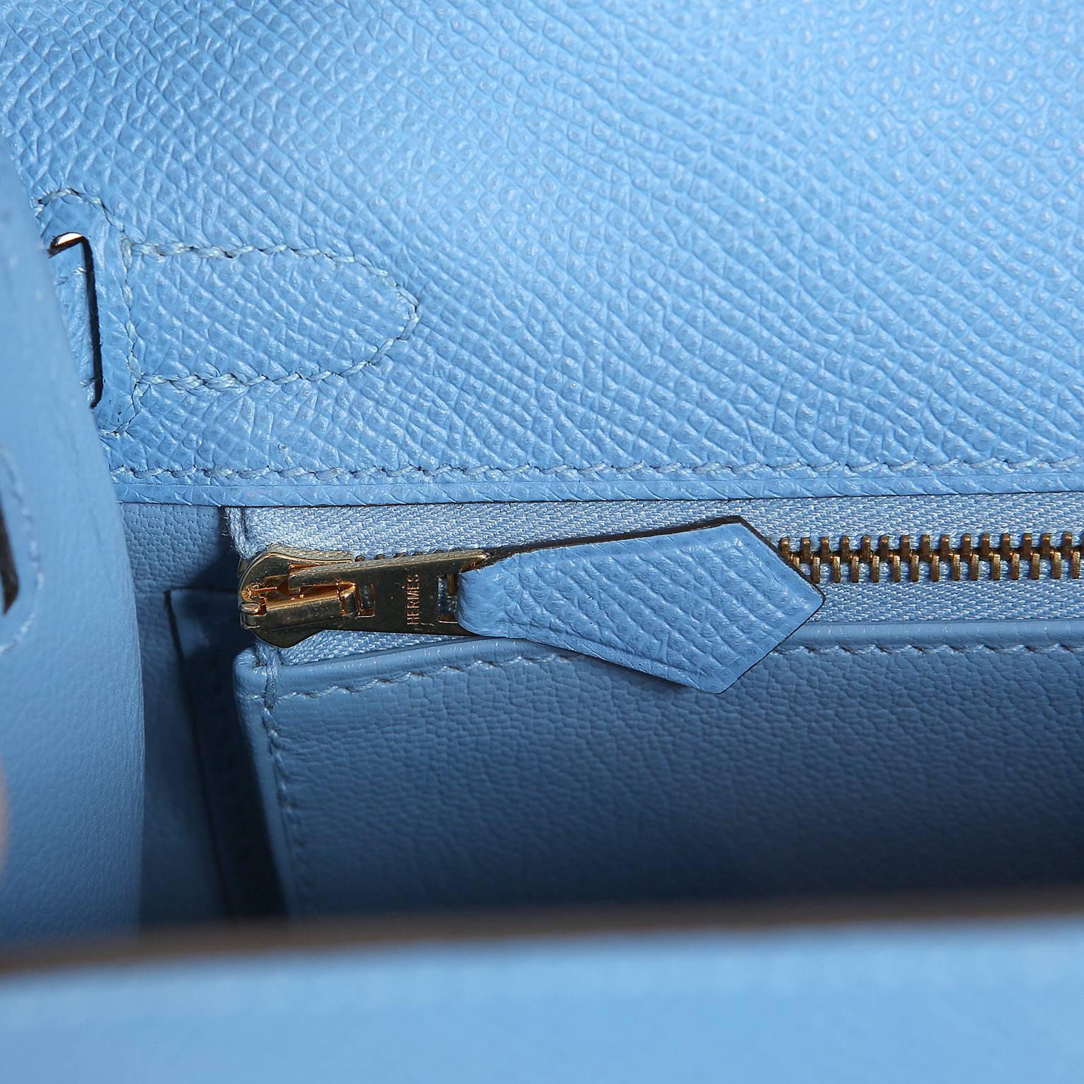 Hermes Blue Paradise Epsom 25 cm Kelly Sellier with GHW 5