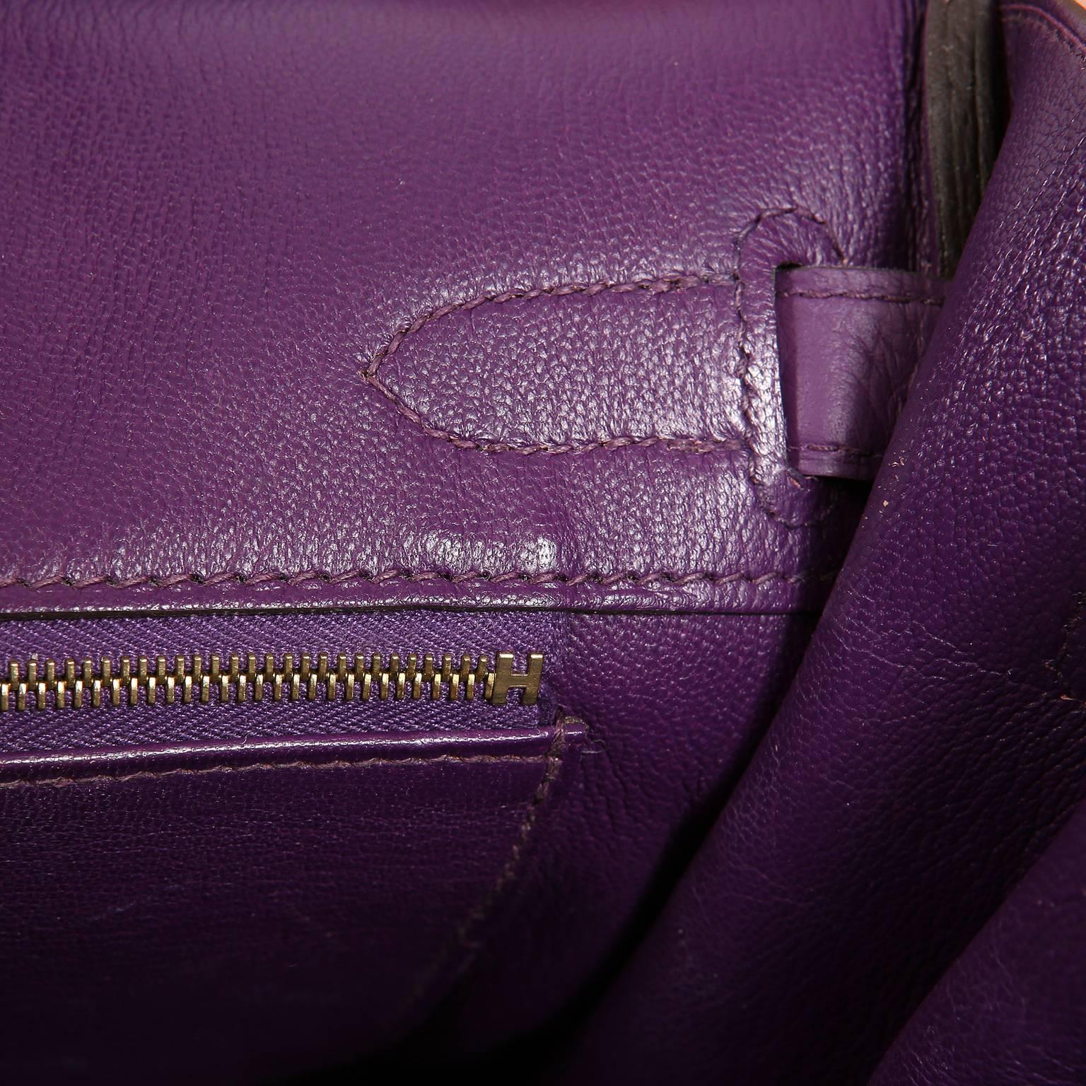 Hermes Ultra Violet Togo 30 cm Birkin Bag with GHW For Sale 5