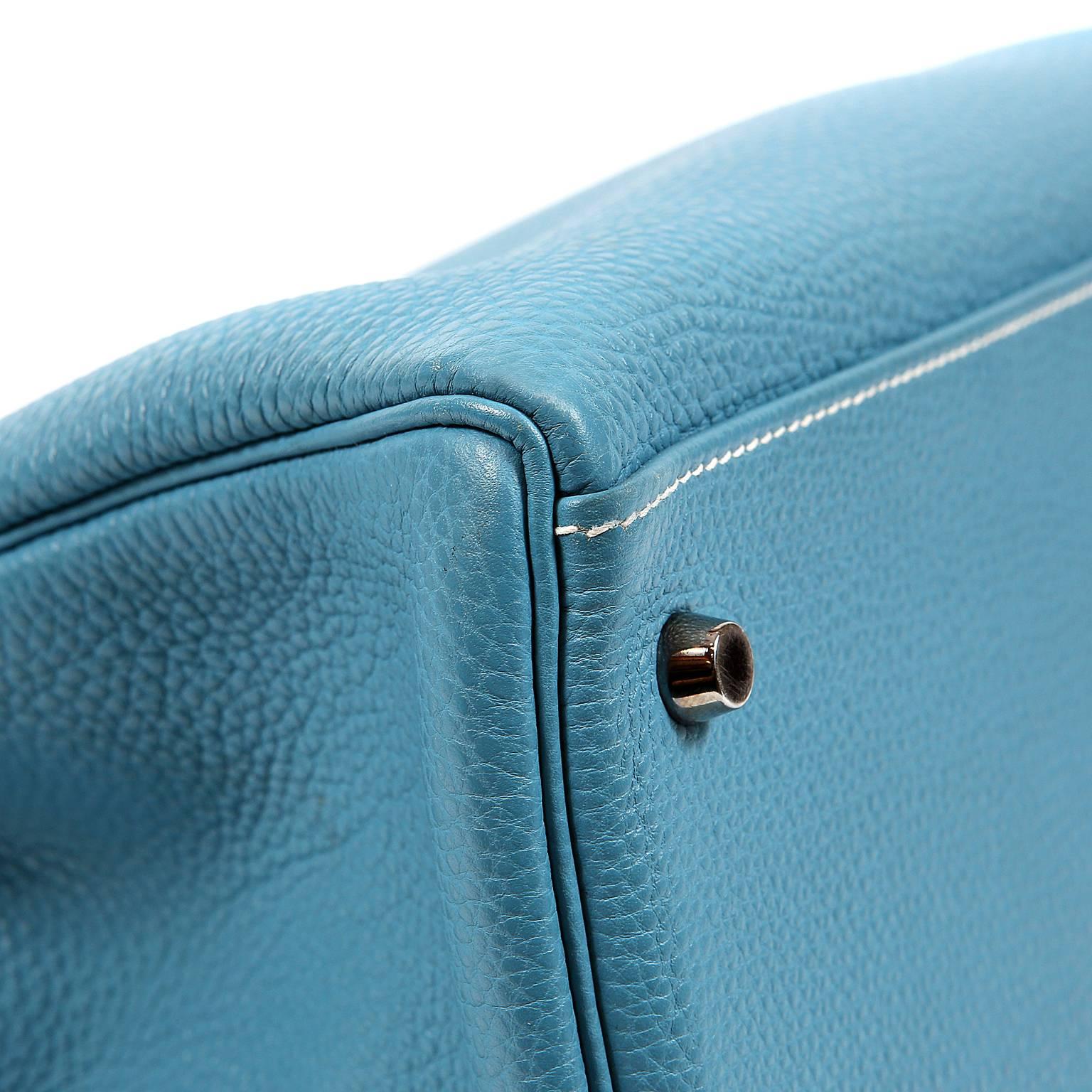 Hermes Blue Jean Togo 40 cm Kelly Bag 1