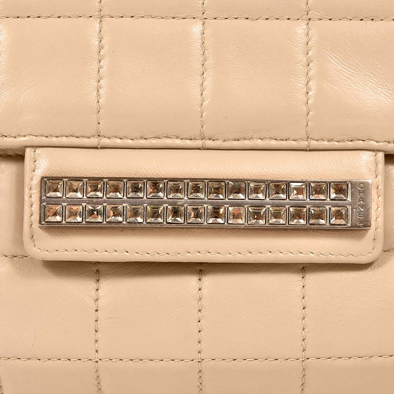 Chanel Beige Lambskin Double Sided Crossbody Bag For Sale 1