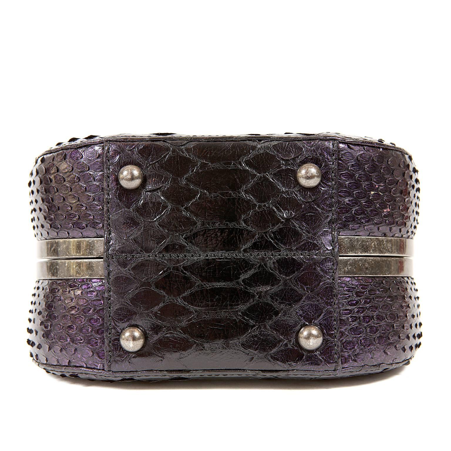 Women's Chanel Purple Python Crossbody Bag For Sale
