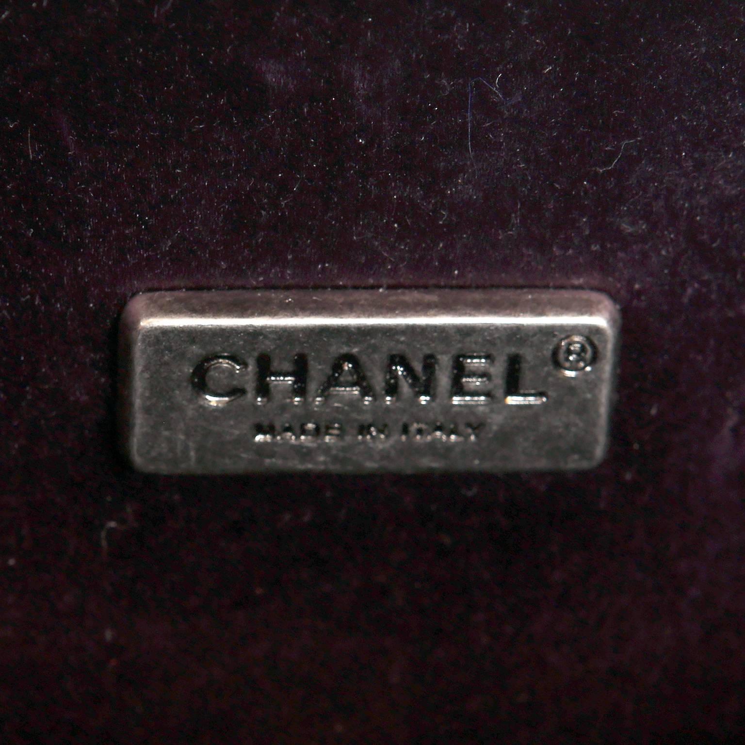Chanel Purple Python Crossbody Bag For Sale 3