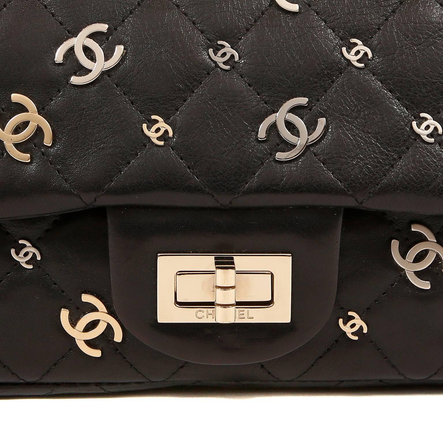 Chanel Black Calfskin Small CC Punk 2.55 Reissue Bag 1
