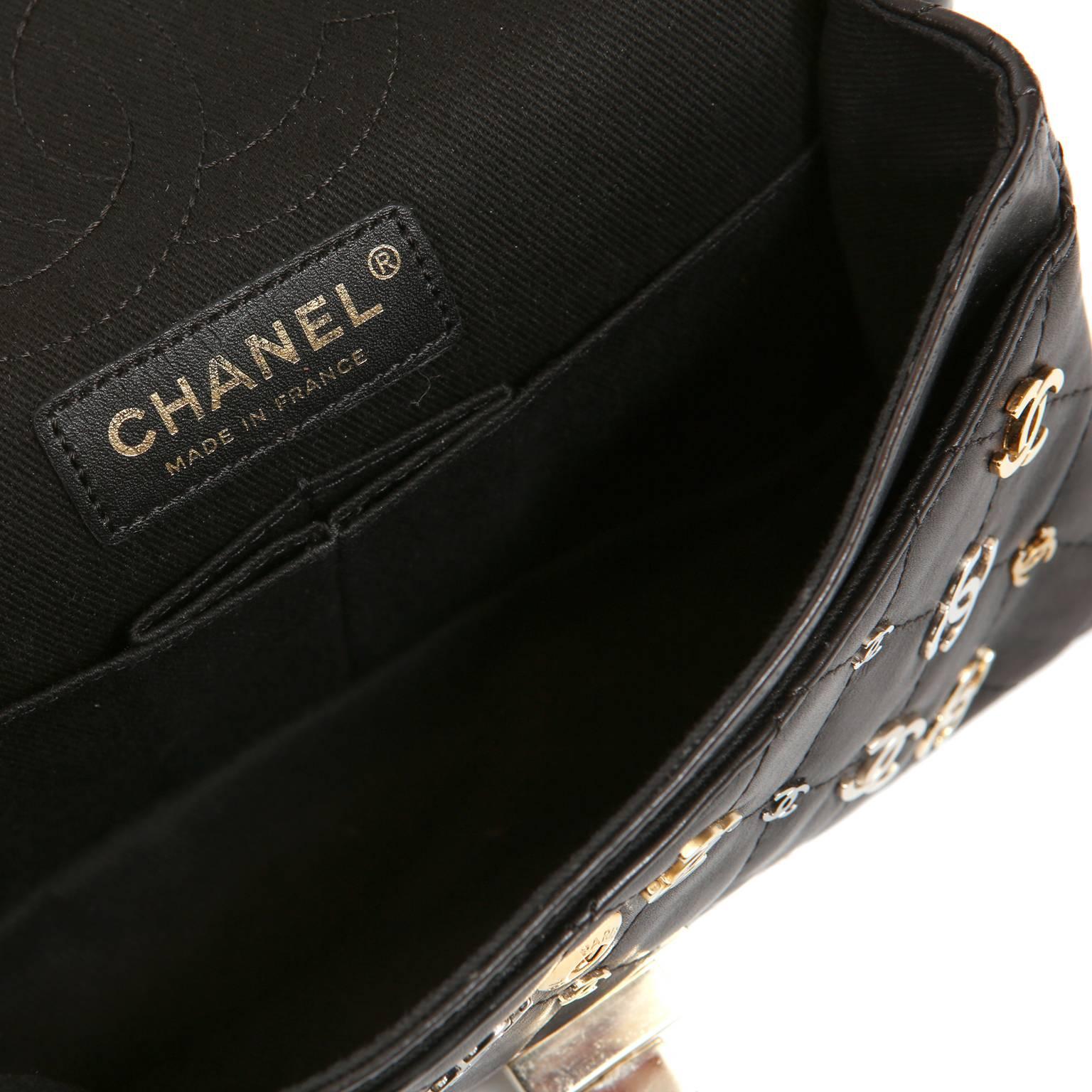 Chanel Black Calfskin Small CC Punk 2.55 Reissue Bag 3