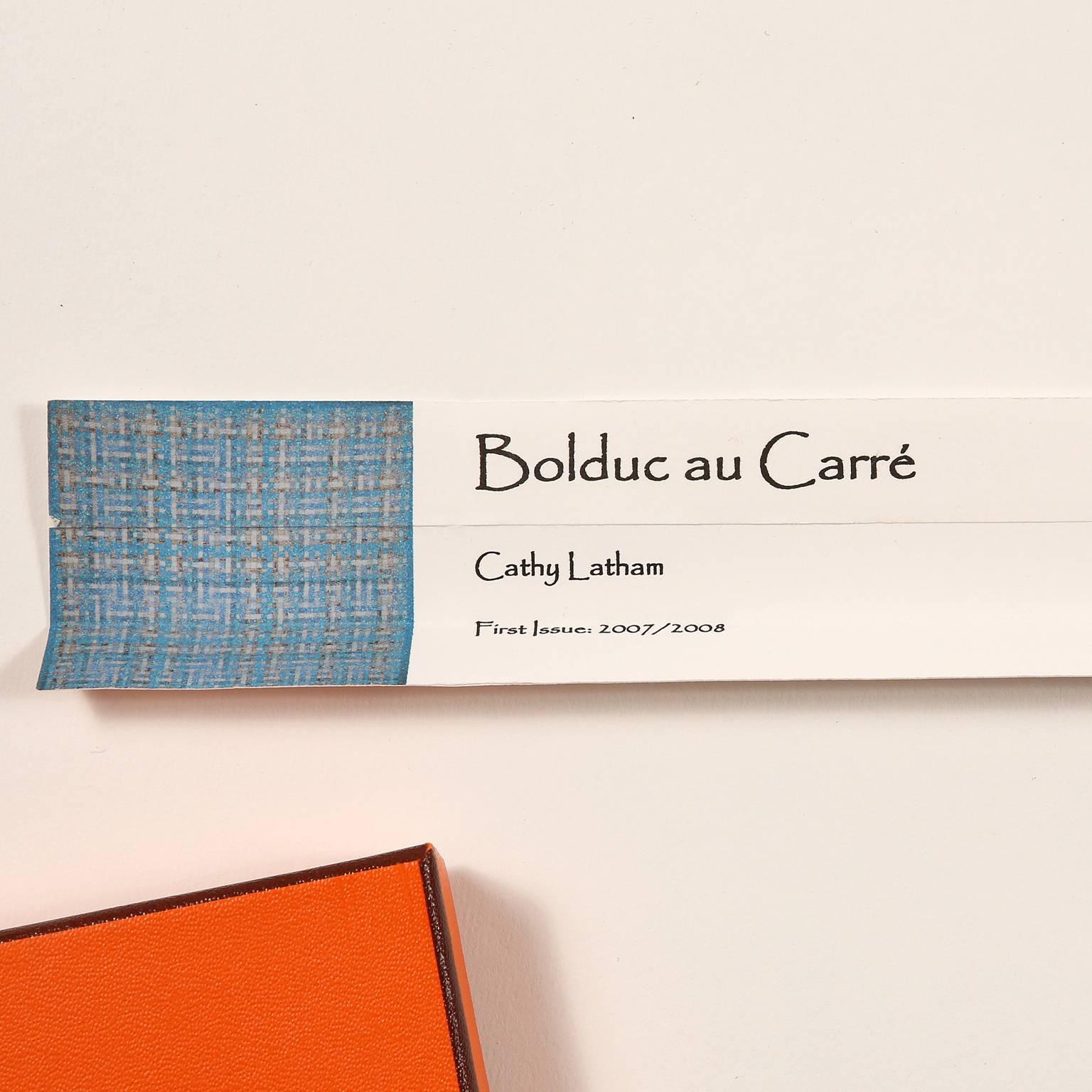 Hermes Blue Bolduc au Carre 90 cm Silk Scarf For Sale 5
