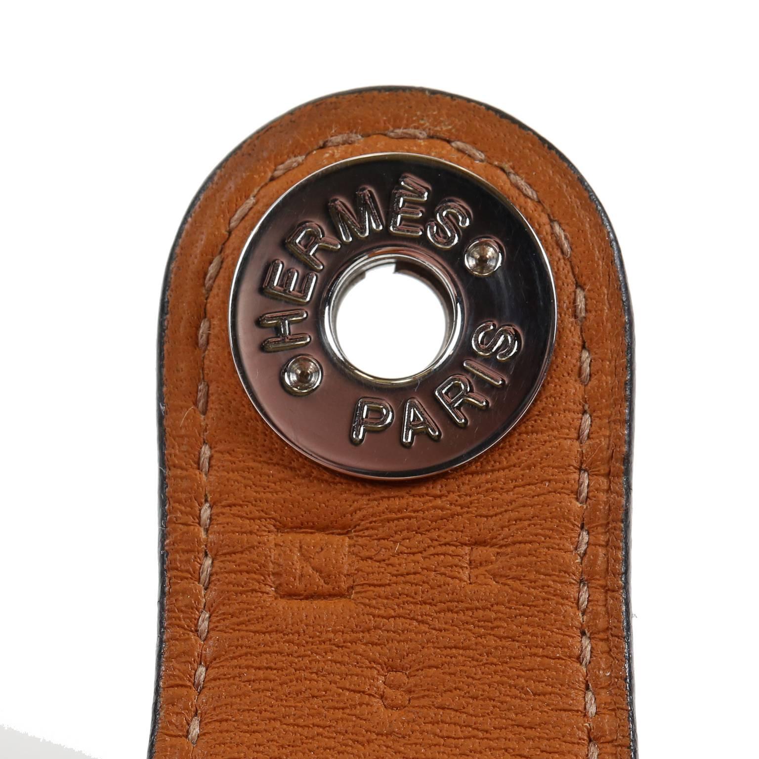 Hermes Black Leather Ex Libris Cuff Bracelet 2