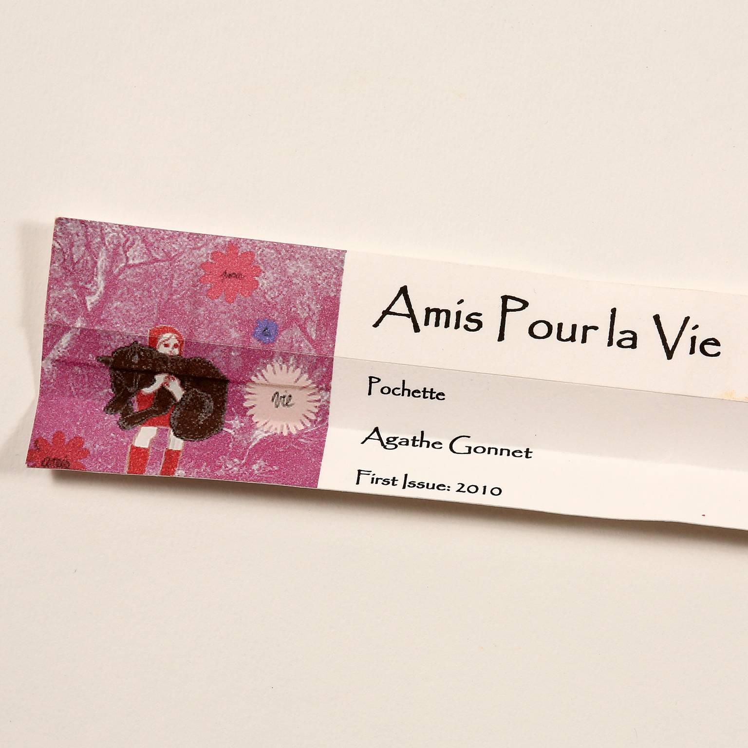 Hermes Fuchsia Amis Pour La Vie Pochette Scarf For Sale 2