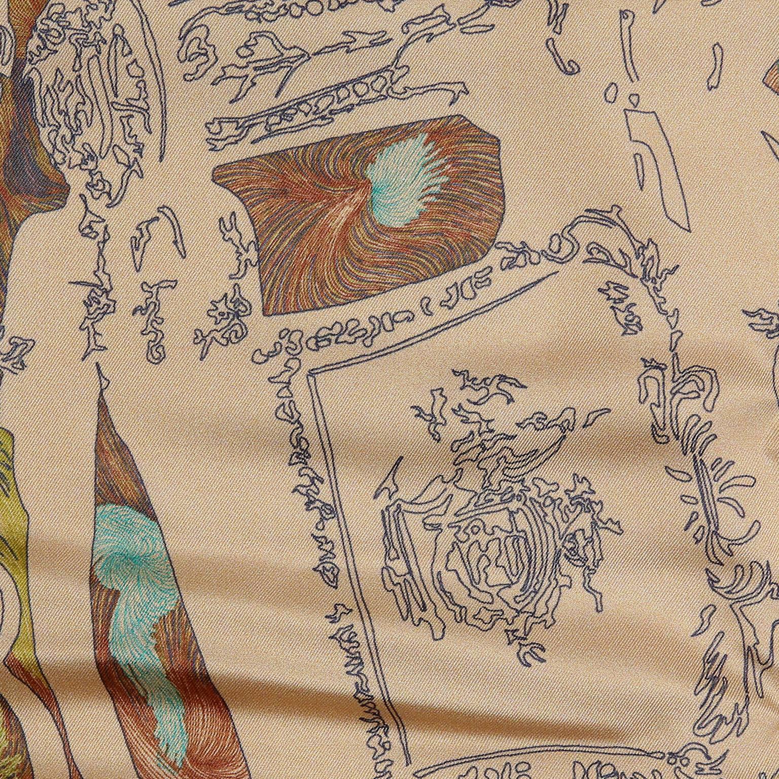 Hermes Brides de Gala en Finesse 90 cm Silk Scarf For Sale 2