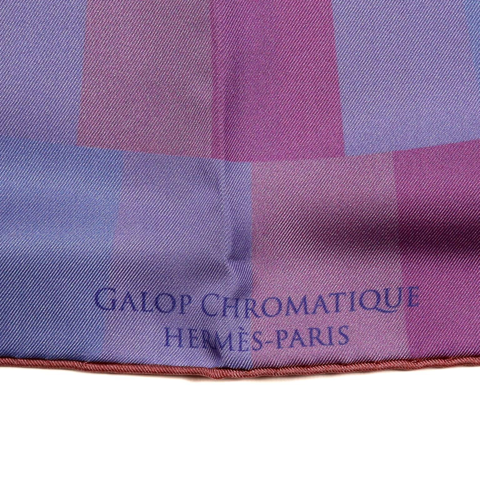 Women's Hermes Galop Chromatique 90 cm Silk Scarf For Sale