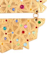 Bronze Swarovski Crystal Ruby Deco Necklace