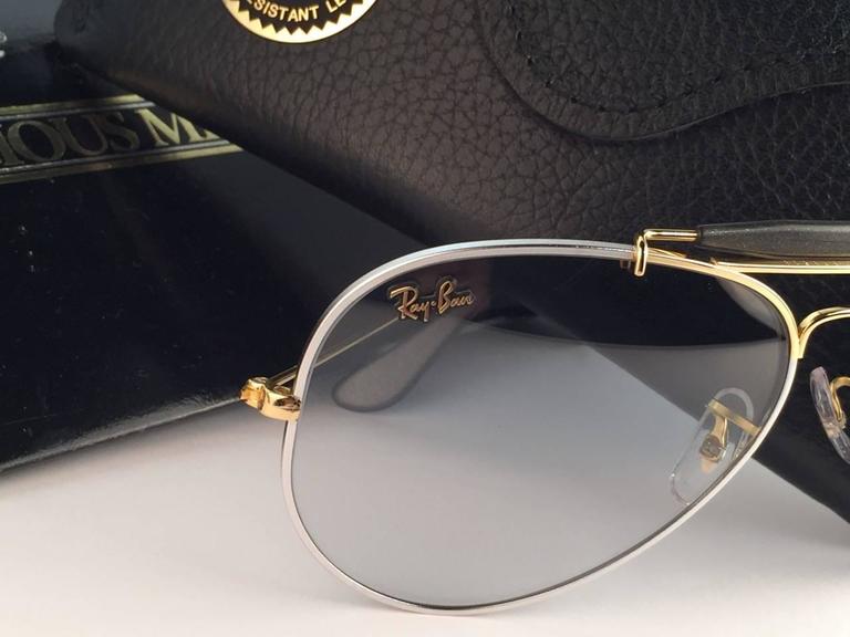 New Ray Ban Precious Metals 24k Gold/Platinum B&L Outdoorsman 58' USA  Sunglasses at 1stDibs | ray ban platinum sunglasses, ray-ban aviator 24k  gold, ray ban 24k gold sunglasses