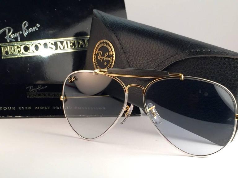 New Ray Ban Precious Metals 24k Gold/Platinum B&L Outdoorsman 58' USA  Sunglasses at 1stDibs | ray ban platinum sunglasses, ray-ban aviator 24k  gold, real gold sunglasses