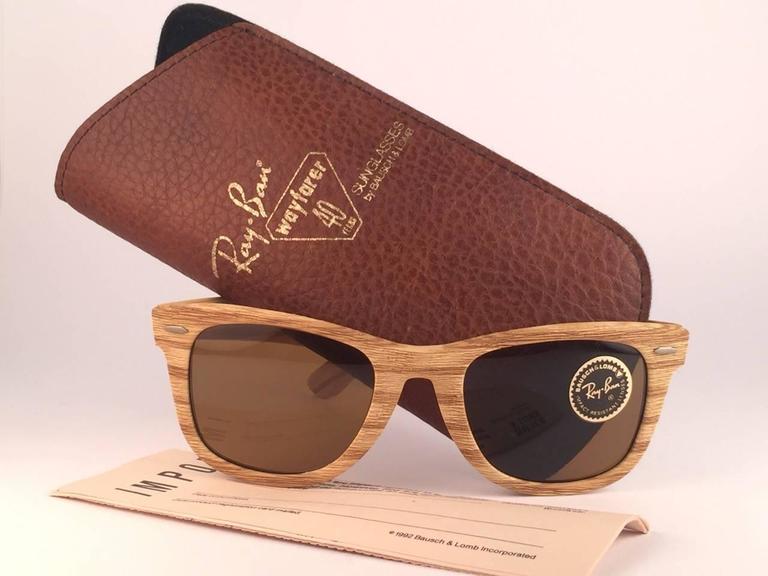 New Ray Ban The Wayfarer Woodies Driftwood Edition Collectors USA 80's