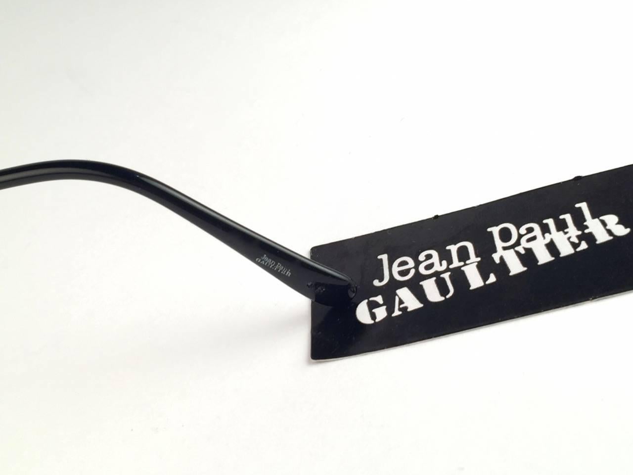 New Jean Paul Gaultier 56 9171 Round Black Foldable Collectors Item 1990's Japan For Sale 2