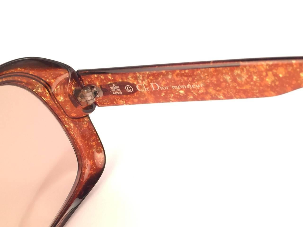 New Vintage Christian Dior Monsieur 2039 10 Optyl Marbled 1970s Sunglasses In New Condition In Baleares, Baleares